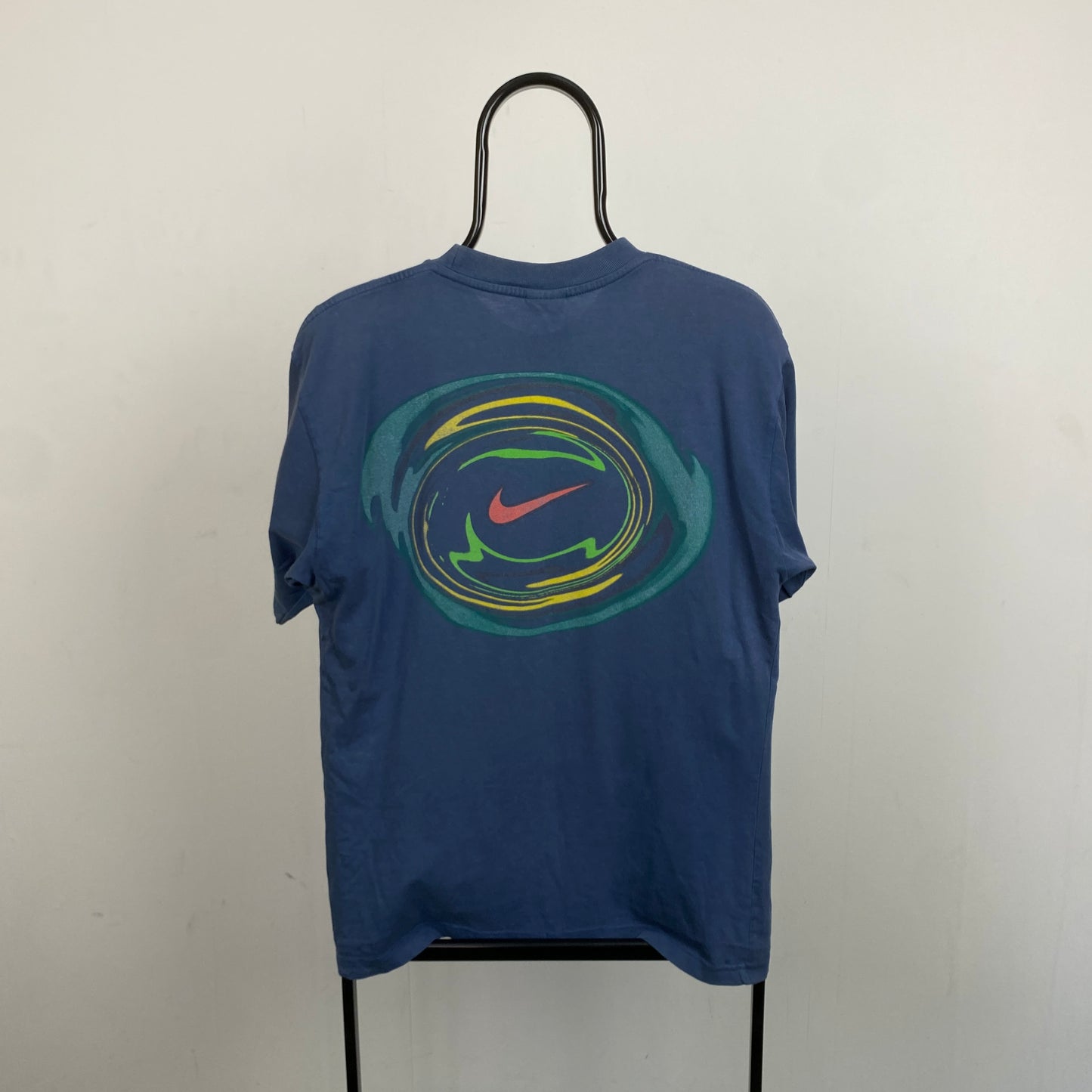 90s Nike Swirl T-Shirt Blue Small
