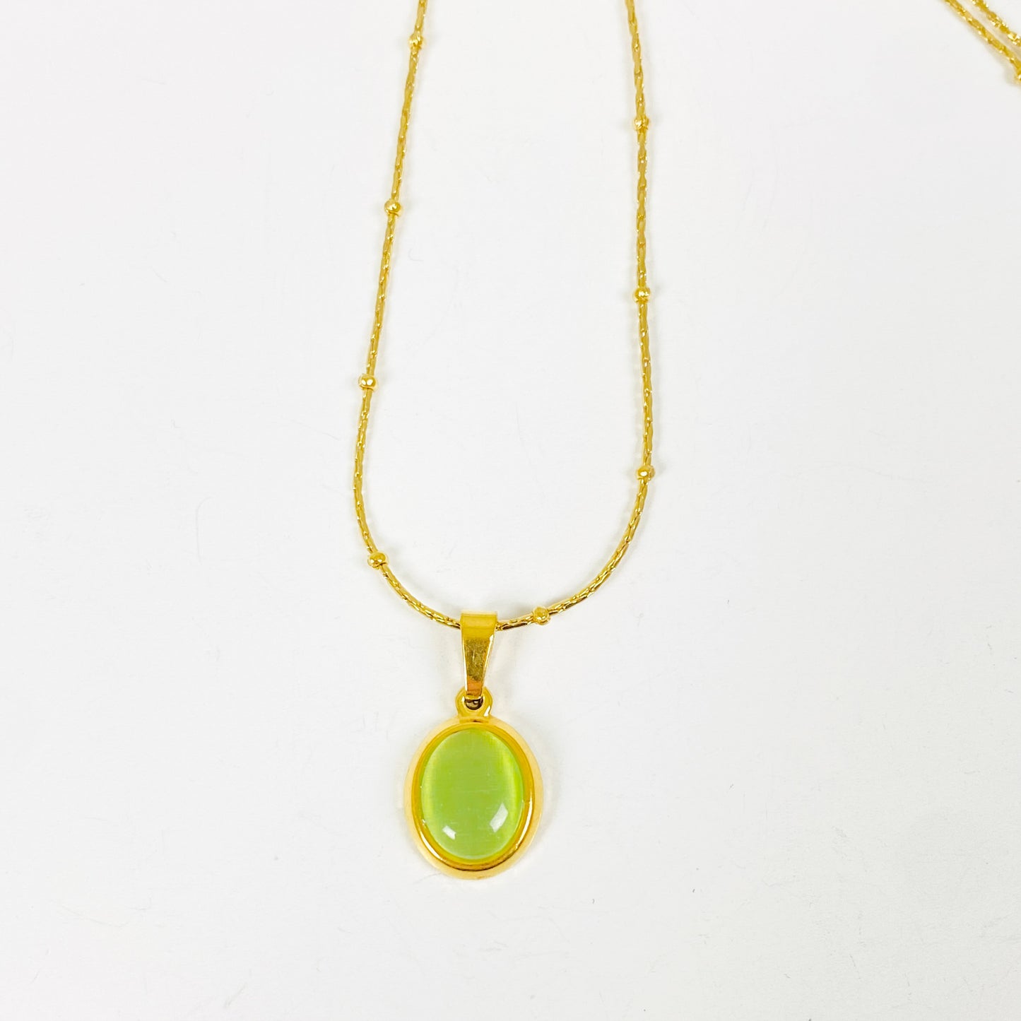 Antique Opal Necklace Chain Gold