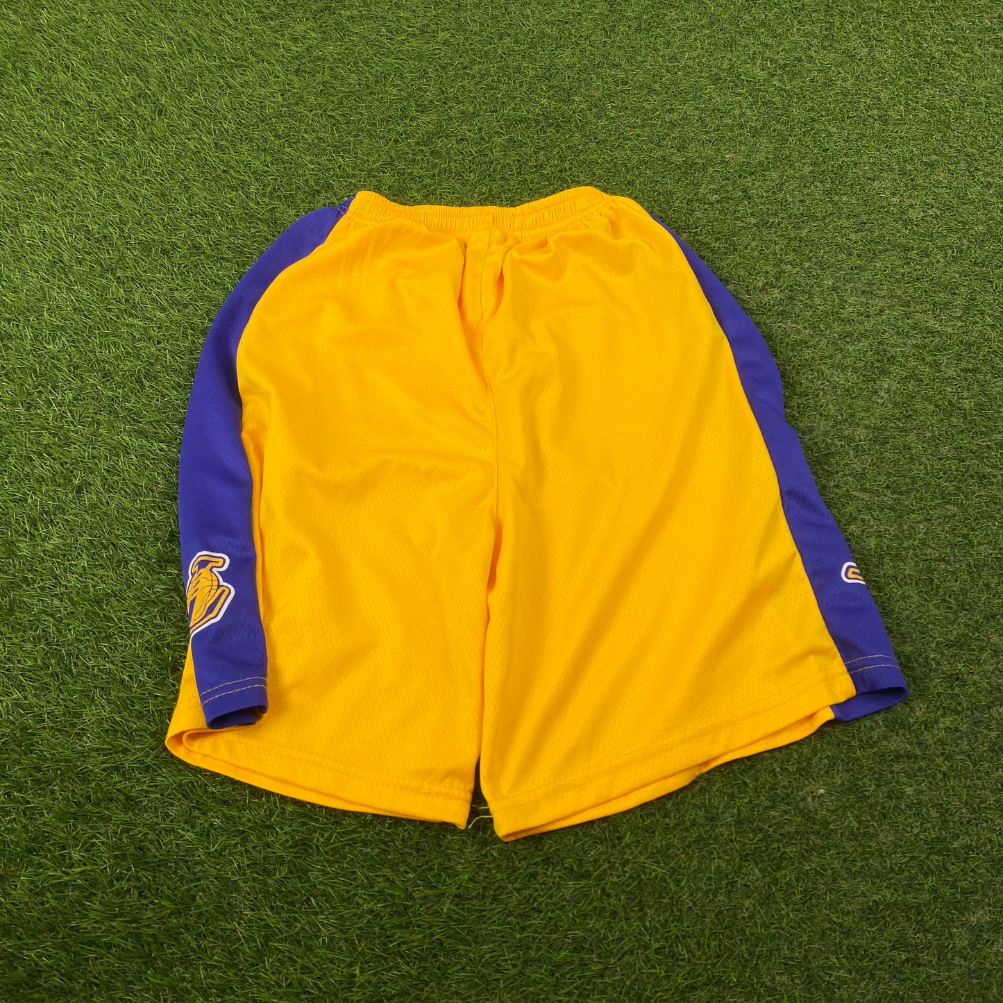 Retro Lakers Basketball Shorts Yellow Medium