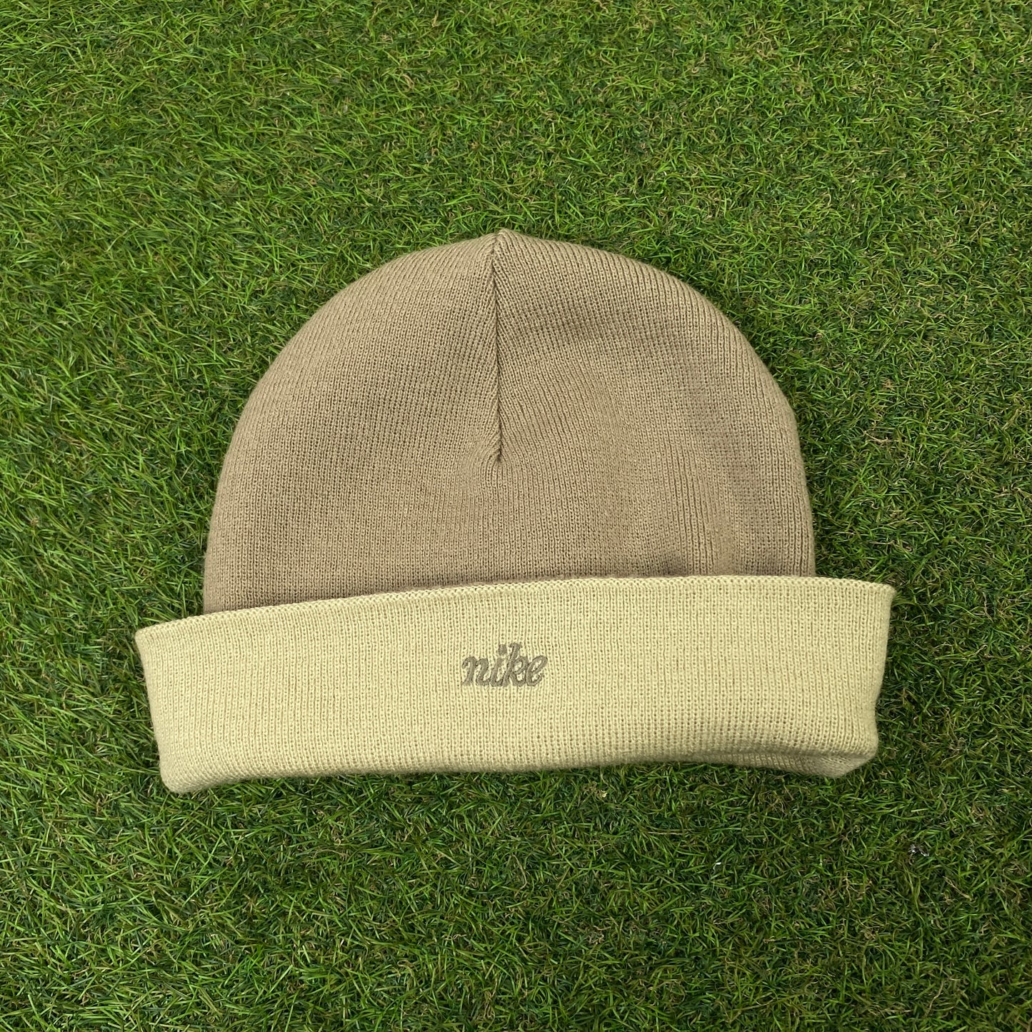 00s Nike Reversible Beanie Hat Brown