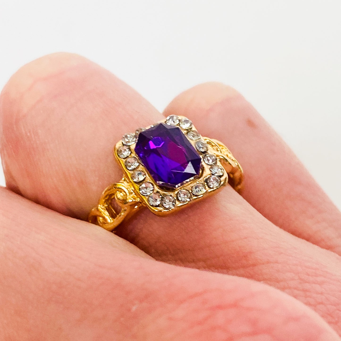 Garnet Zircon Ring Gold