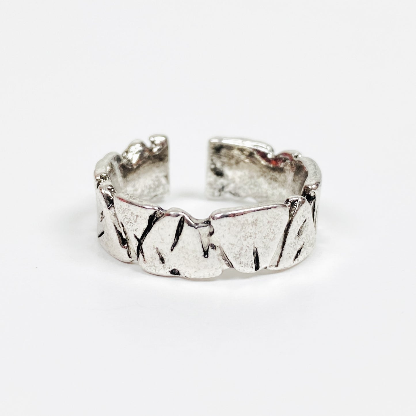 Chunk Ring Silver Adjustable