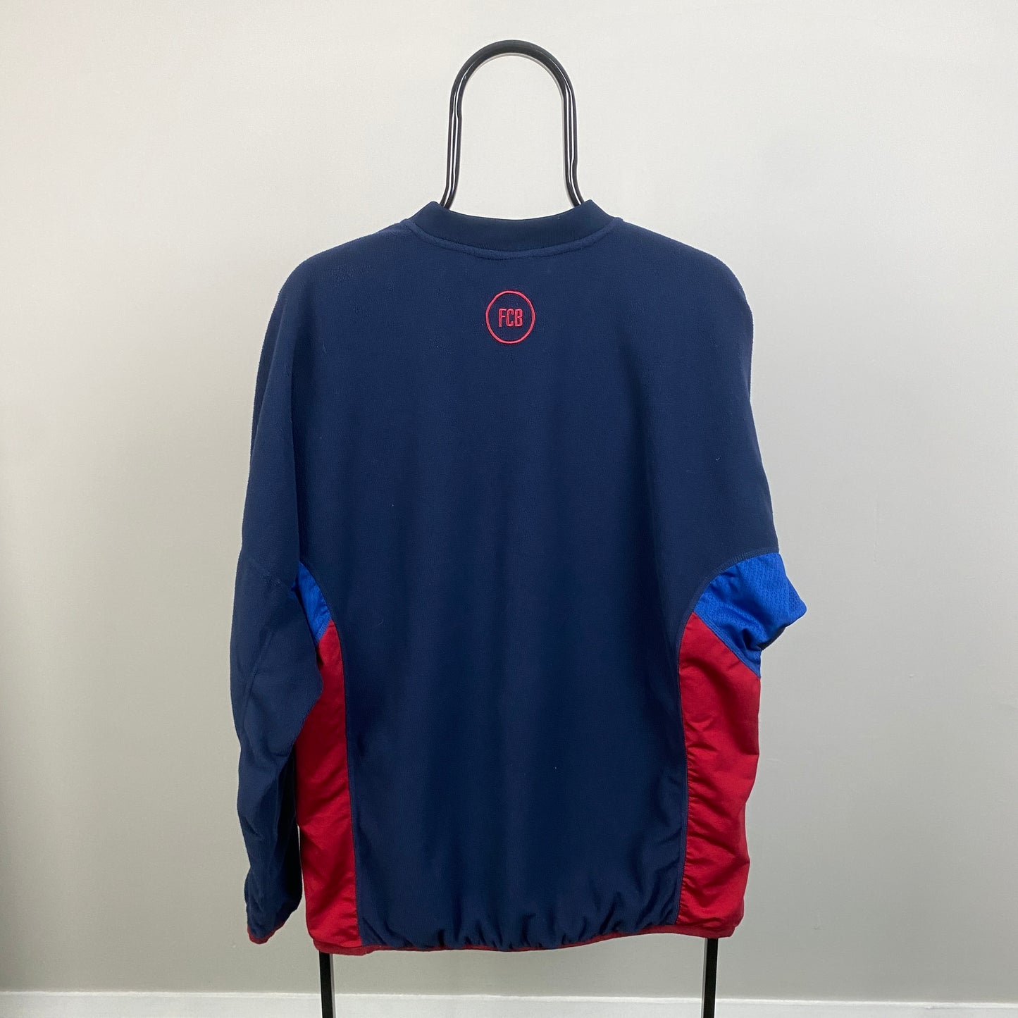 00s Nike Barcelona Fleece Sweatshirt Blue Large