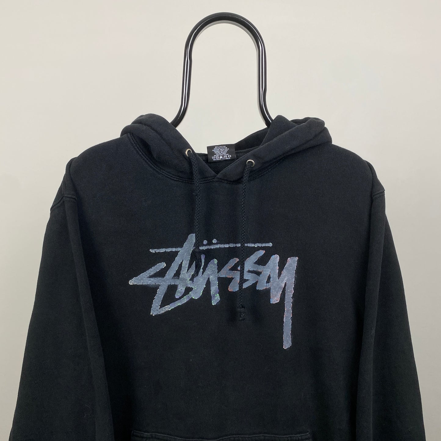 00s Stussy Hoodie Black Large
