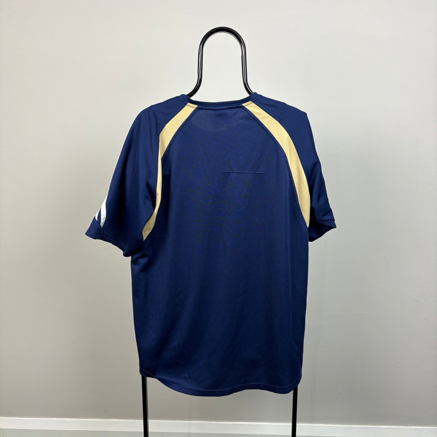 00s Adidas All Blacks Rugby T-Shirt Blue Large