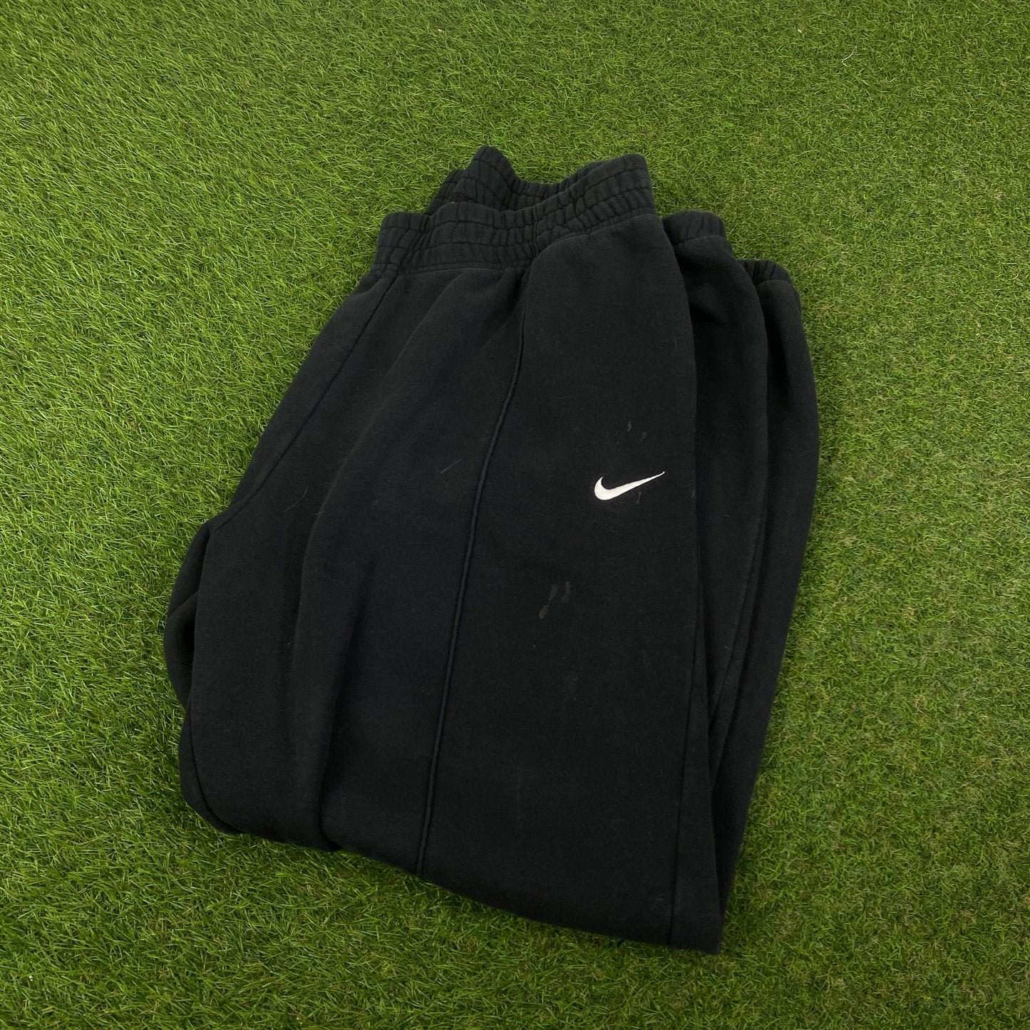 00s Nike Wide Leg Cotton Joggers Black Large