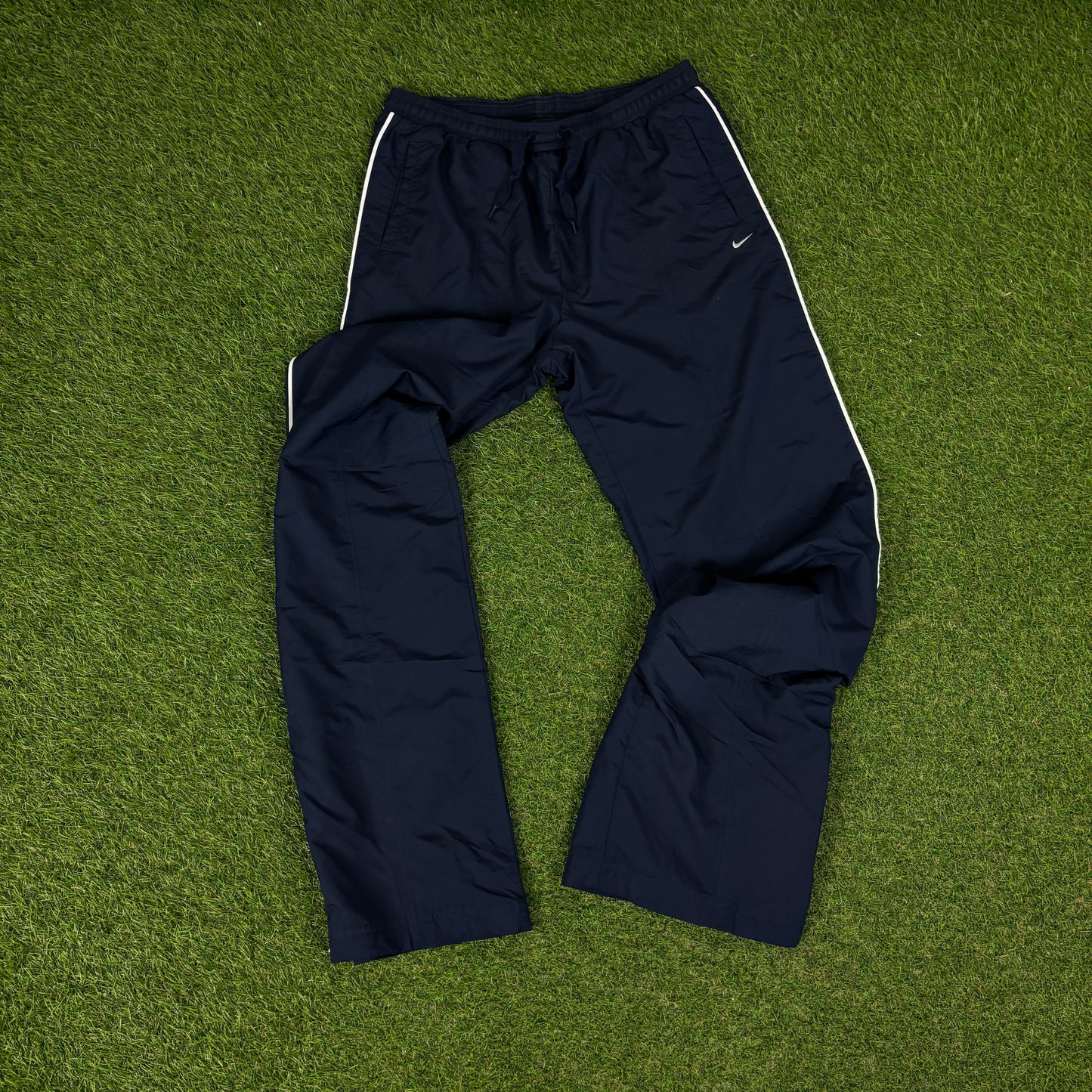 00s Nike Court Piping Windbreaker Jacket + Joggers Set Blue Small