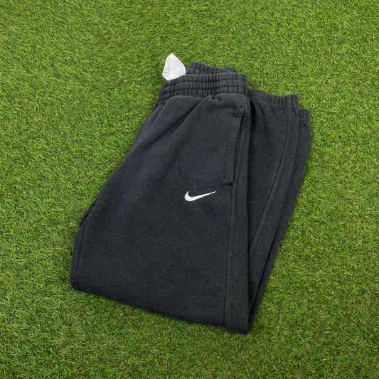 00s Nike Wide Leg Cotton Joggers Grey XS