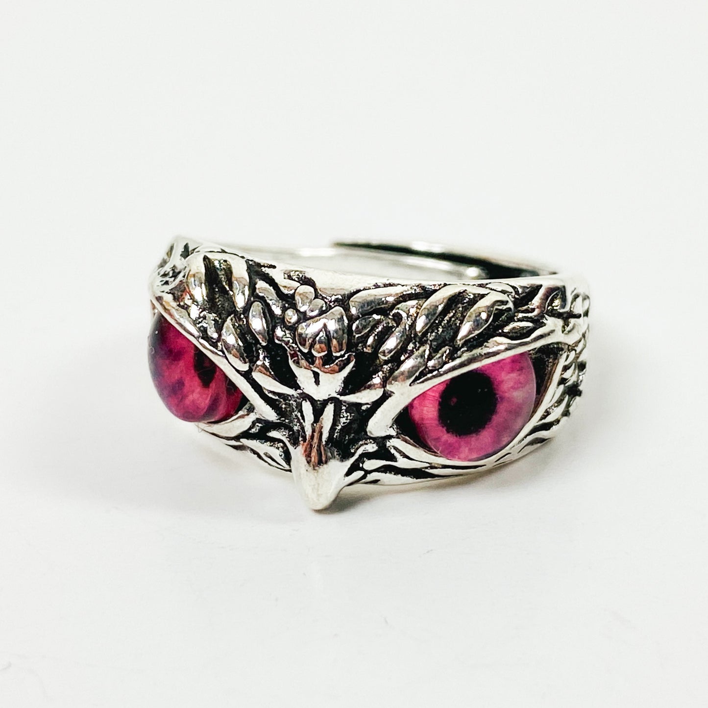 Retro Adjustable Bird Ring Silver