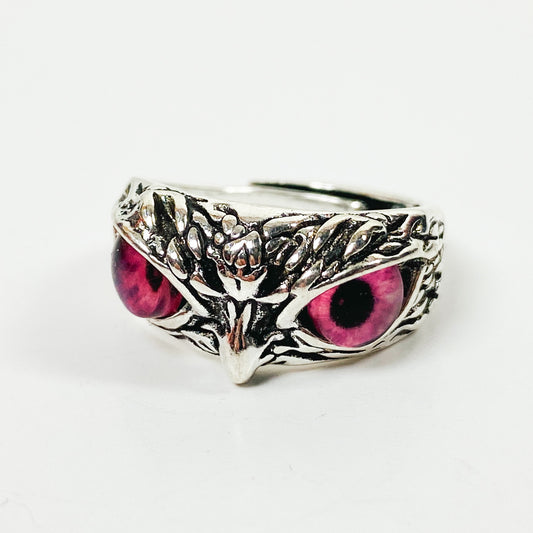 Retro Adjustable Bird Ring Silver