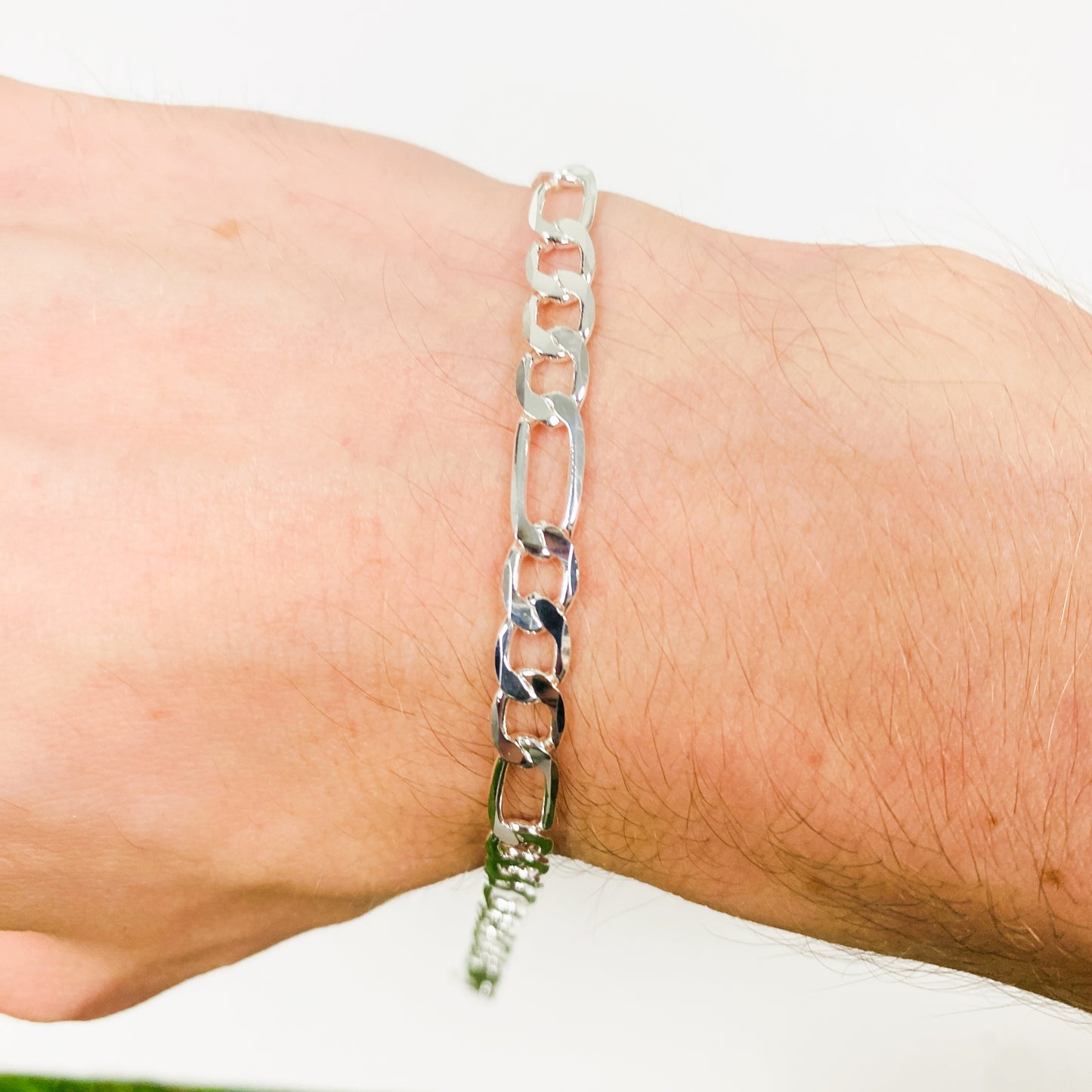 Figaro Chain Bracelet .925 Silver