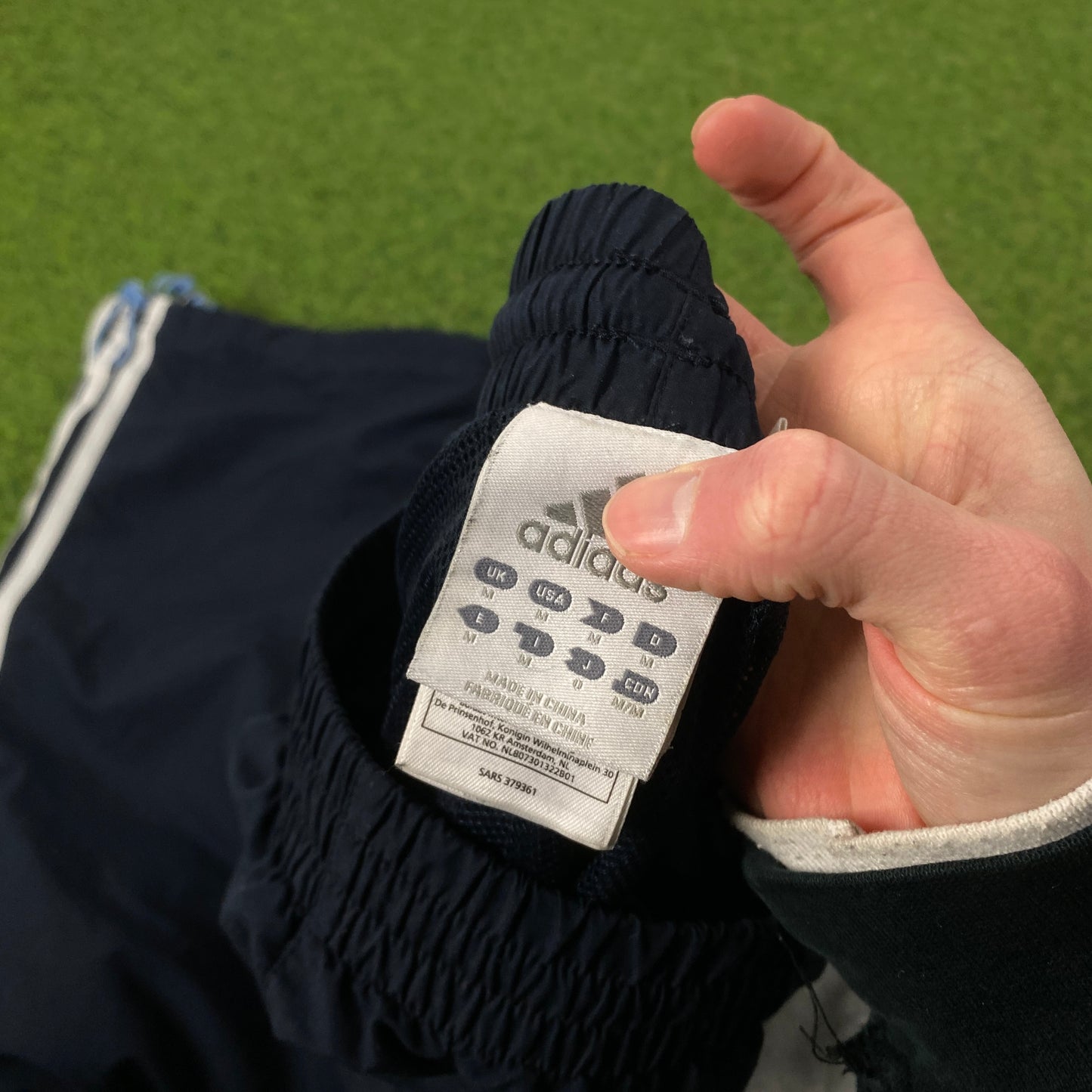 00s Adidas Piping Joggers Blue Medium