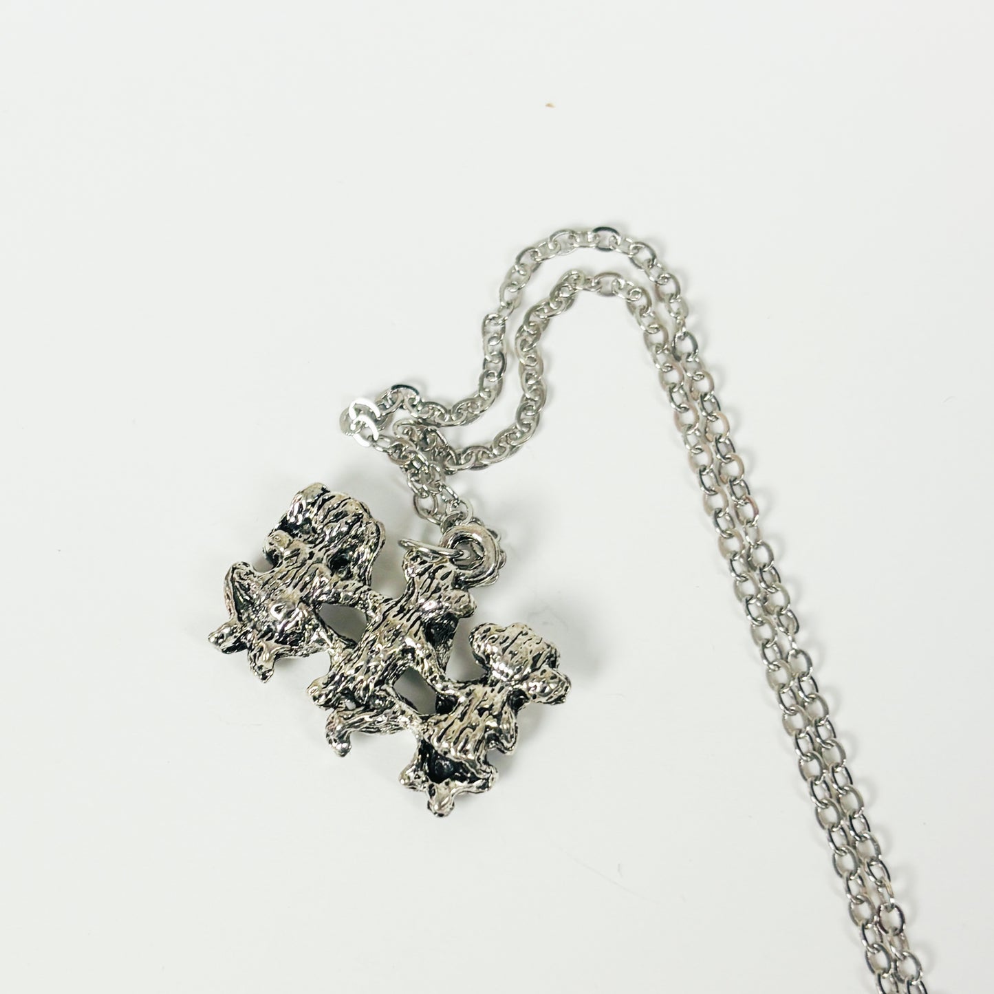 Three Wise Monkeys Silver Necklace