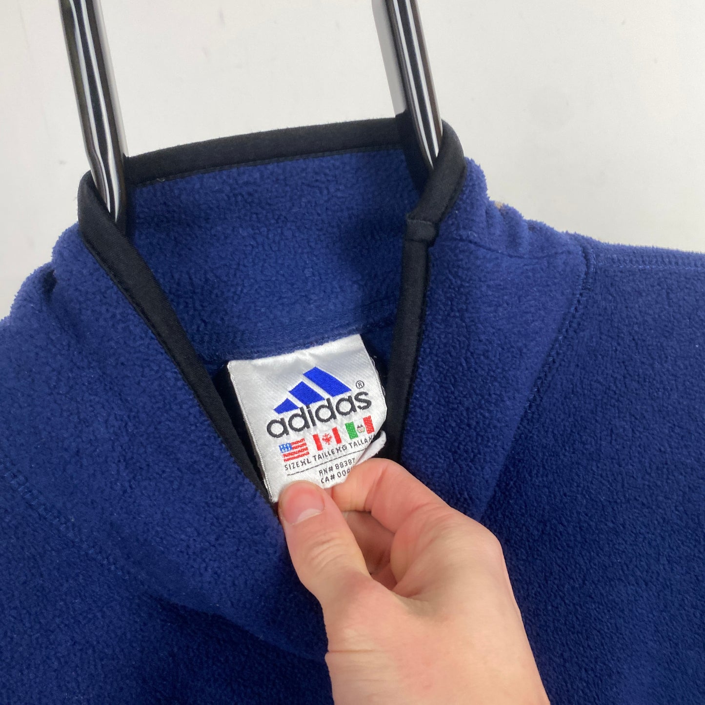 90s Adidas Fleece Sweatshirt Blue XL