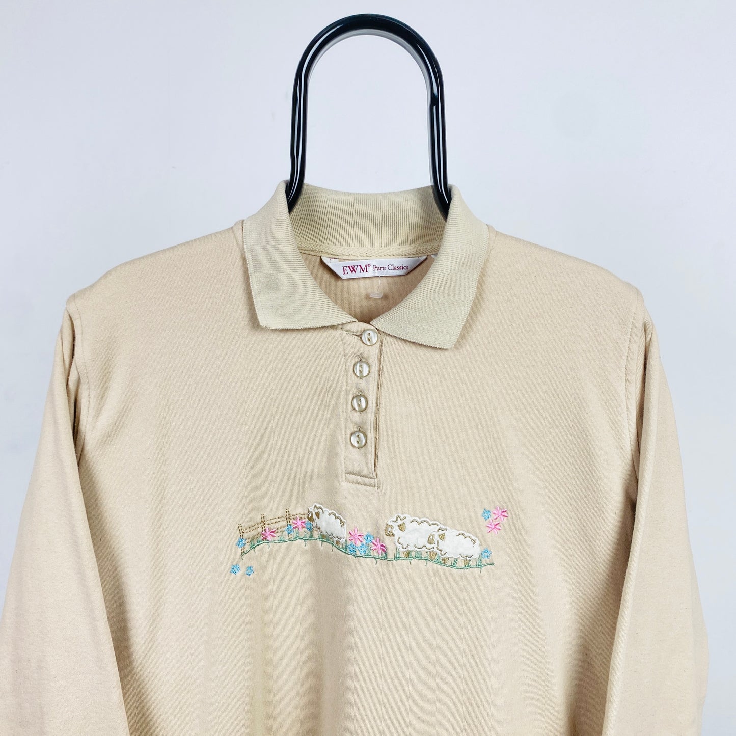 Retro Sheep Sweatshirt Brown Large