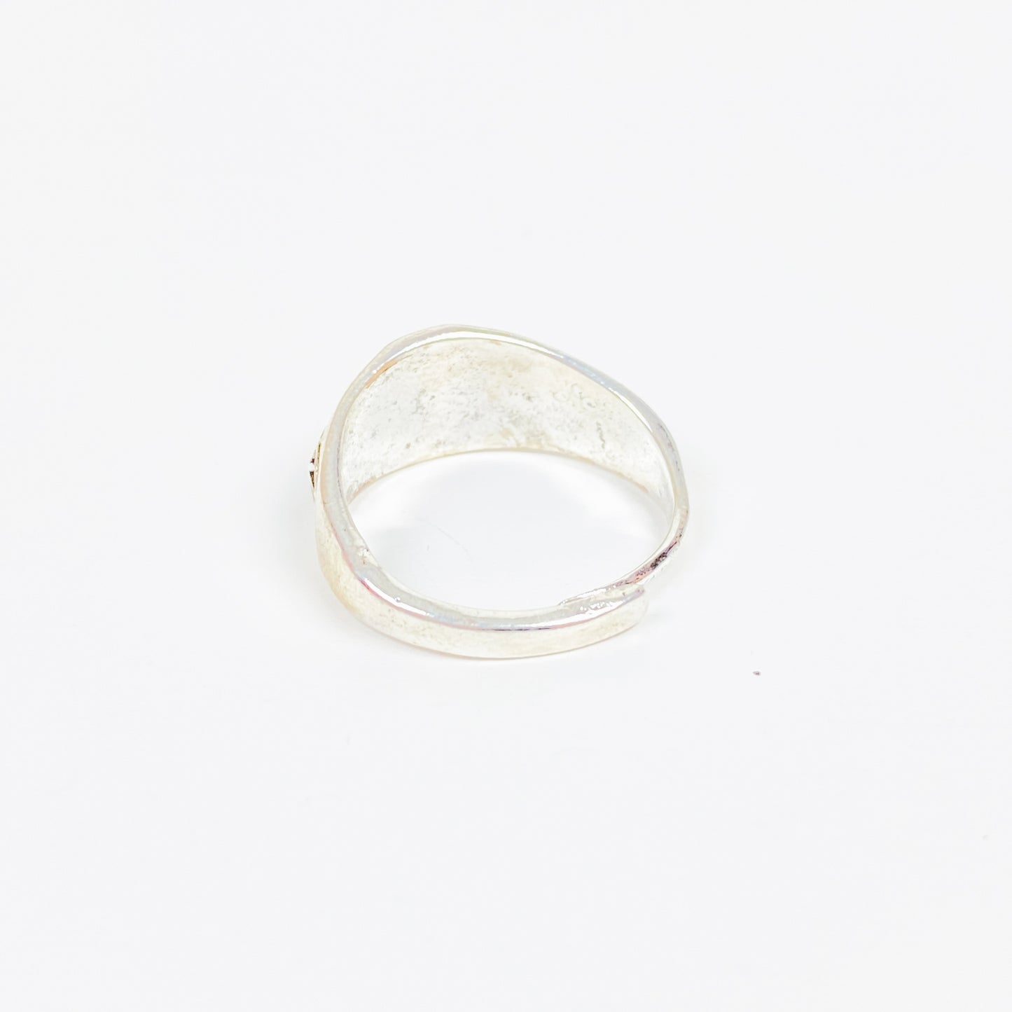 Retro Adjustable Compass Ring Silver