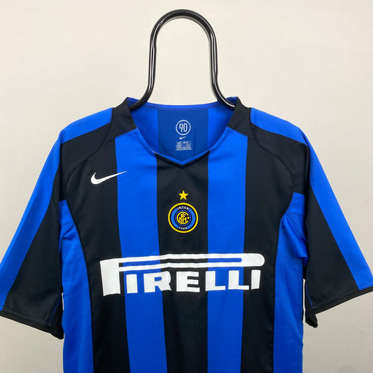 00s Nike Inter Milan Football Shirt T-Shirt Blue Medium