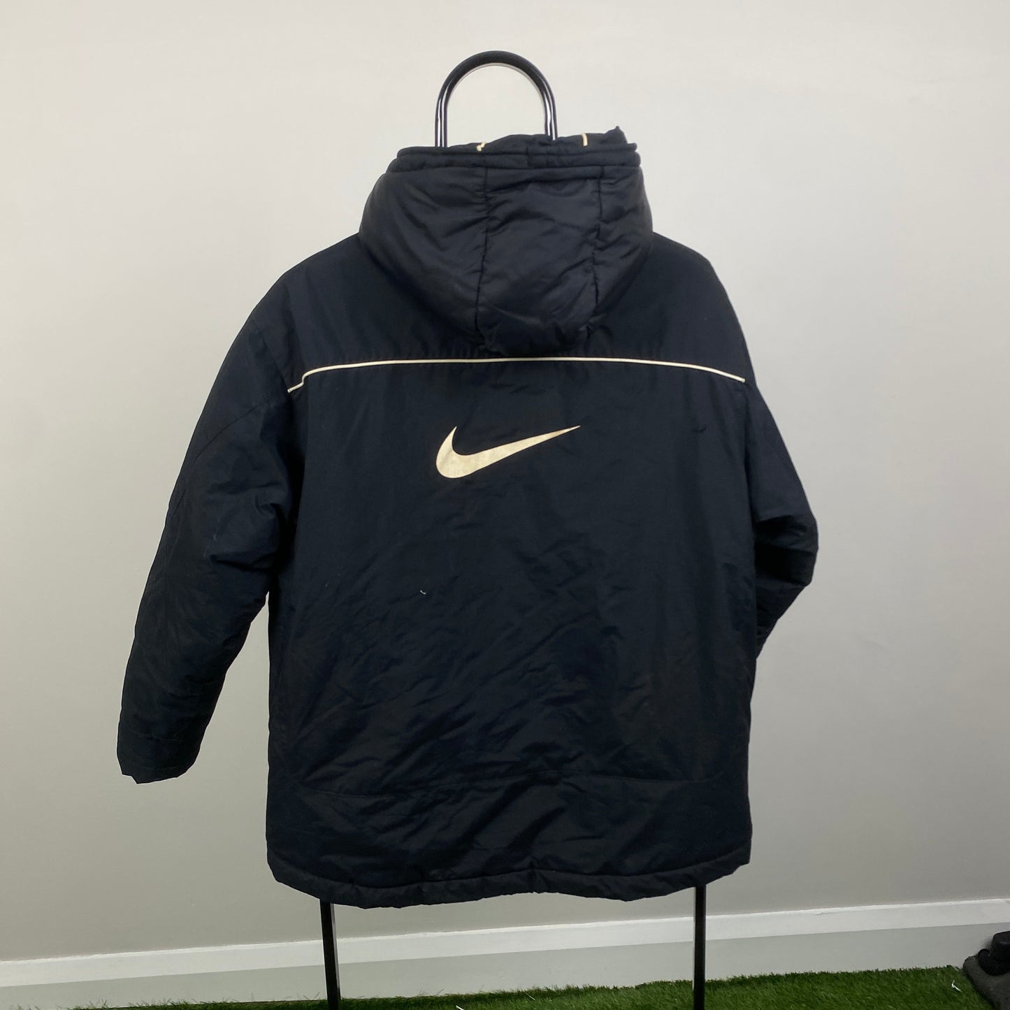 00s Nike Piping Puffer Jacket Black Small