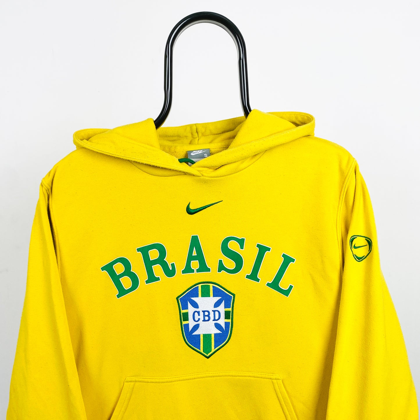 00s Nike Brazil Hoodie Yellow Small
