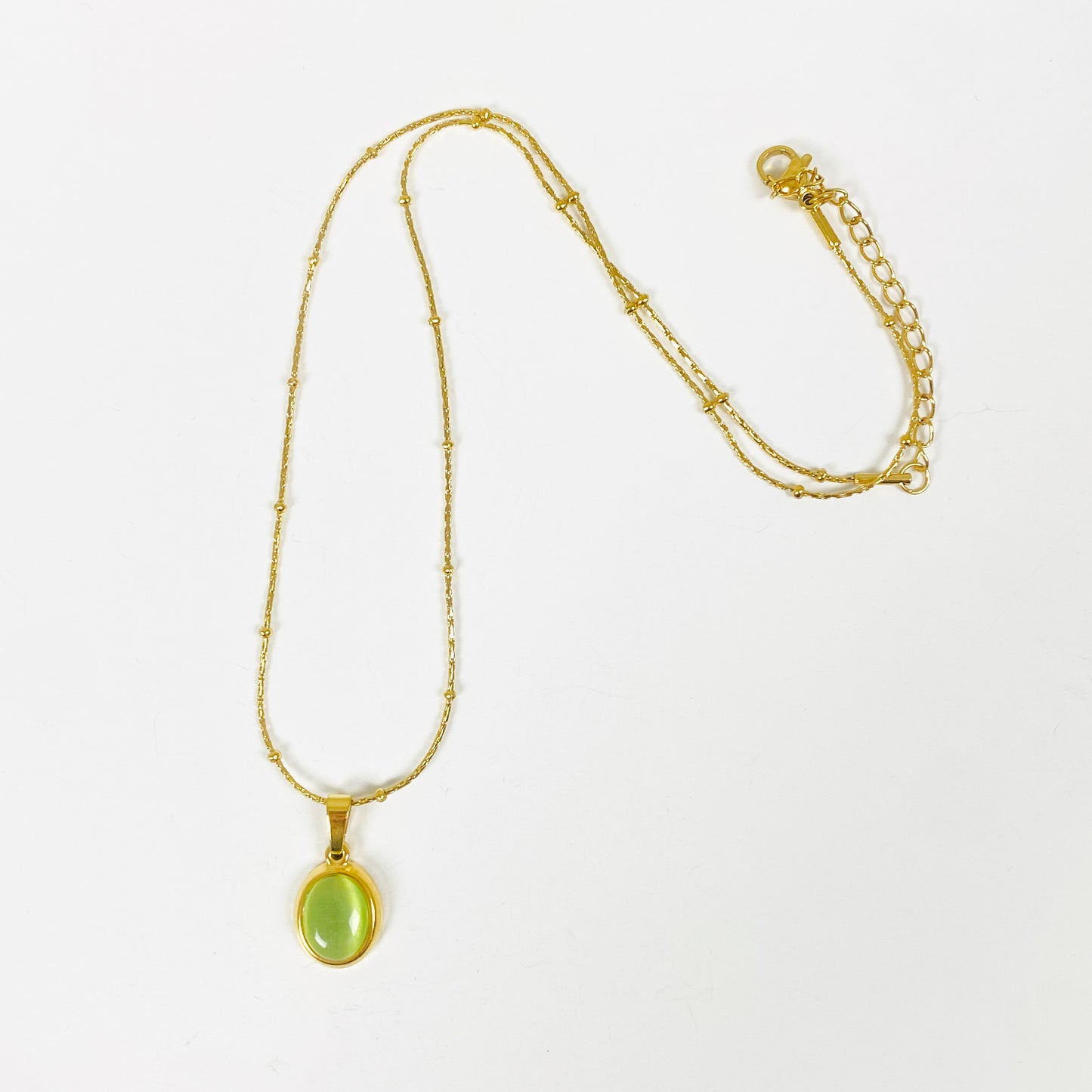 Antique Opal Necklace Chain Gold