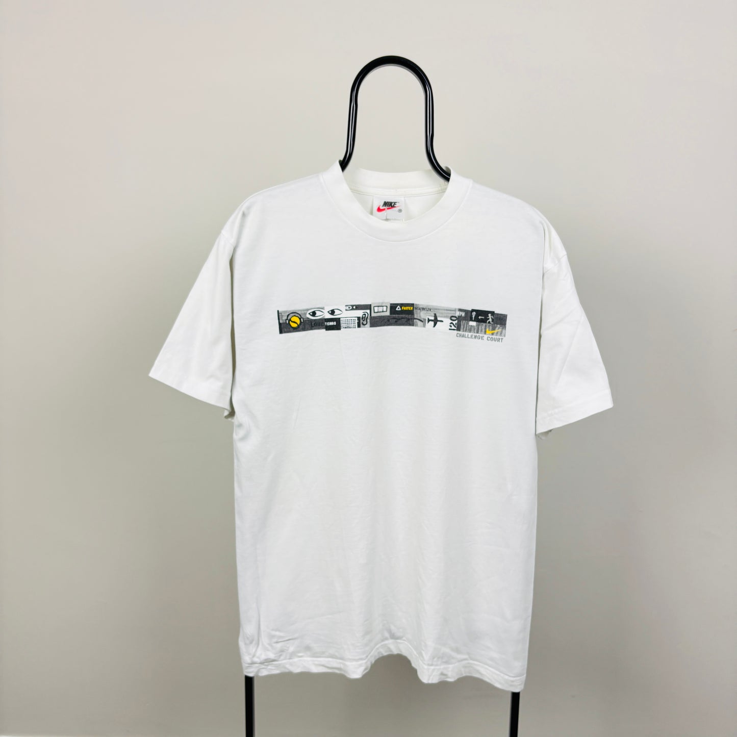90s Nike Challenge Court T-Shirt White Medium