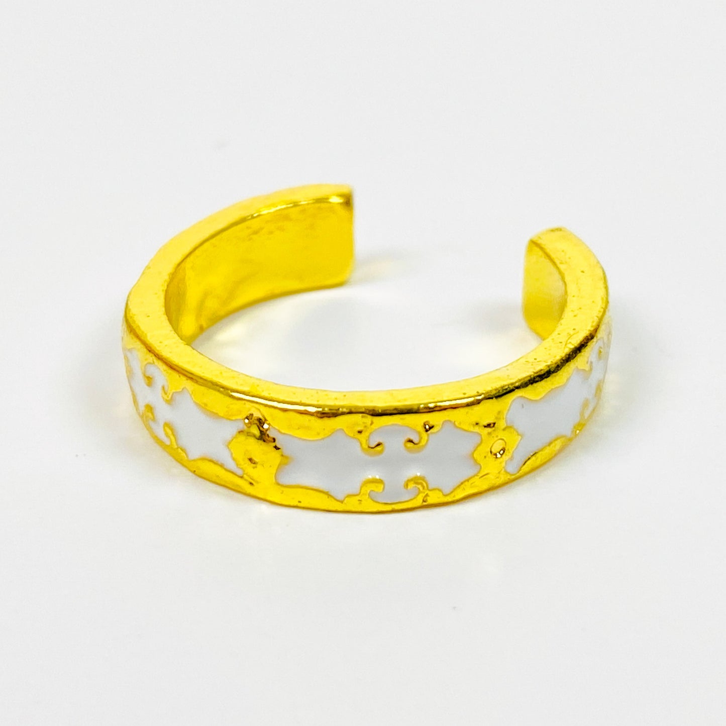 Vintage Retro Adjustable Ornate Ring Gold