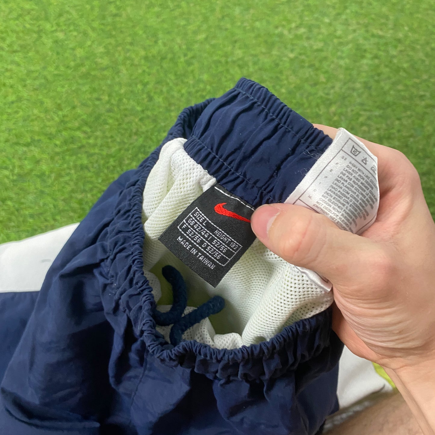90s Nike Piping Shorts Blue Large