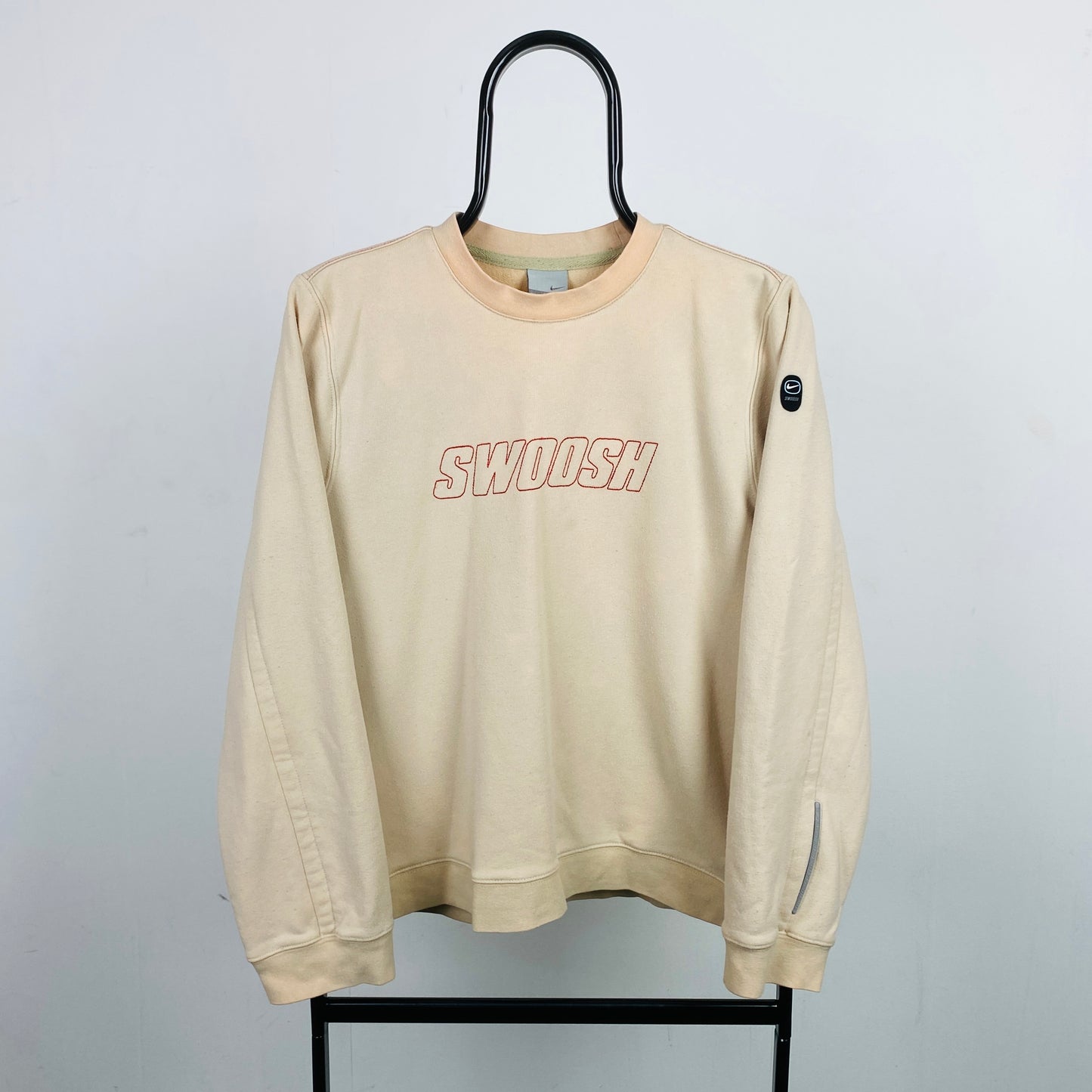 00s Nike Swoosh Sweatshirt Brown Small