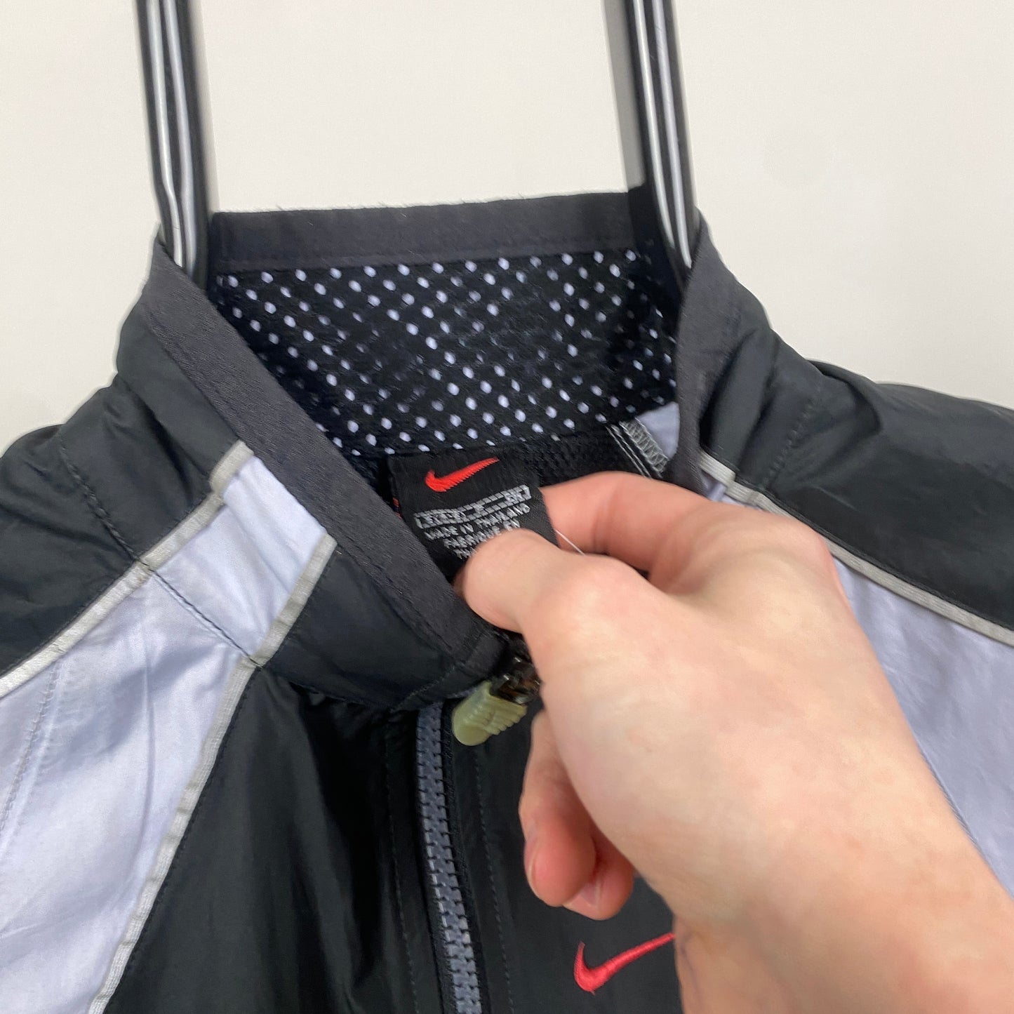 00s Nike Windbreaker Jacket Black Small