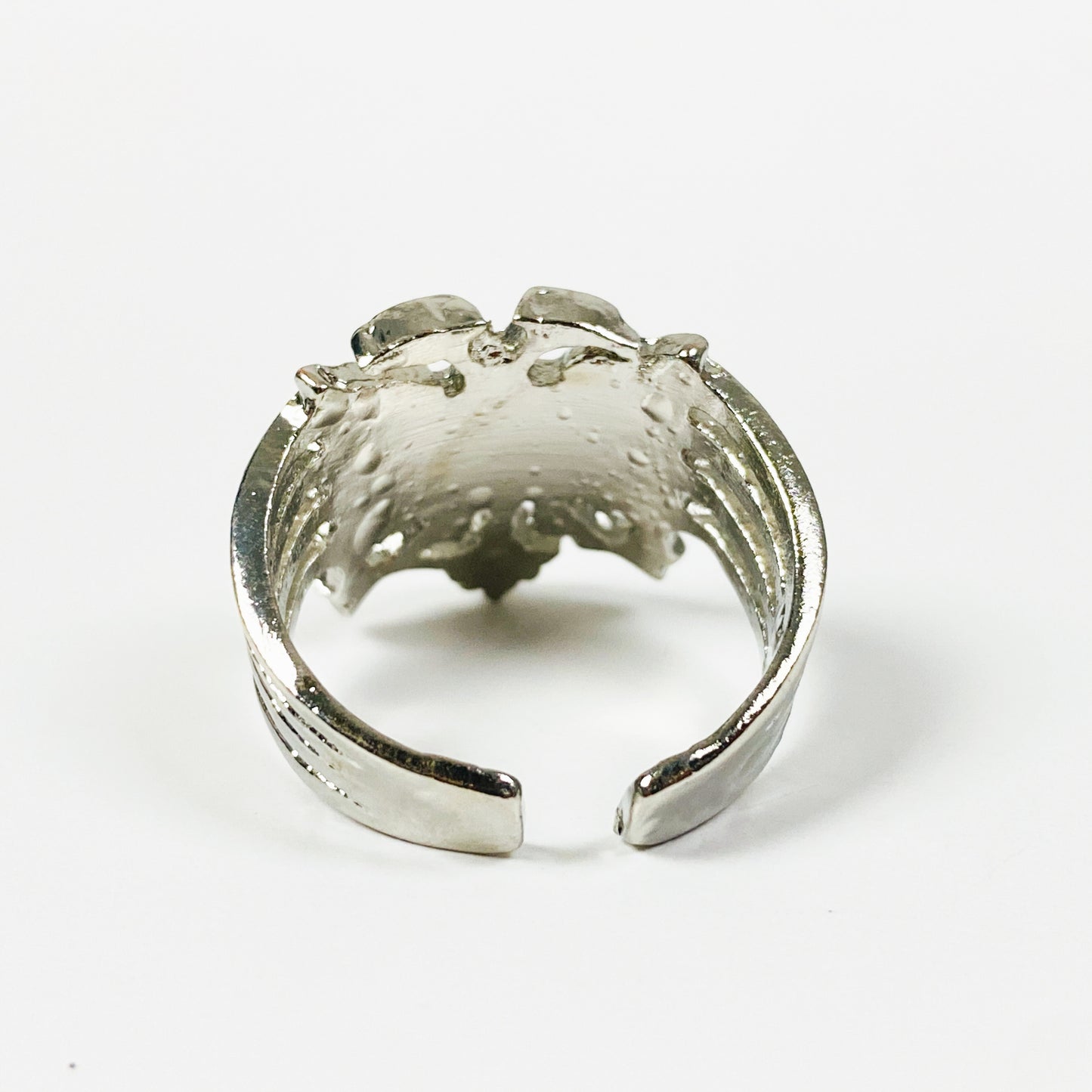Retro Adjustable Eagles Ring Silver