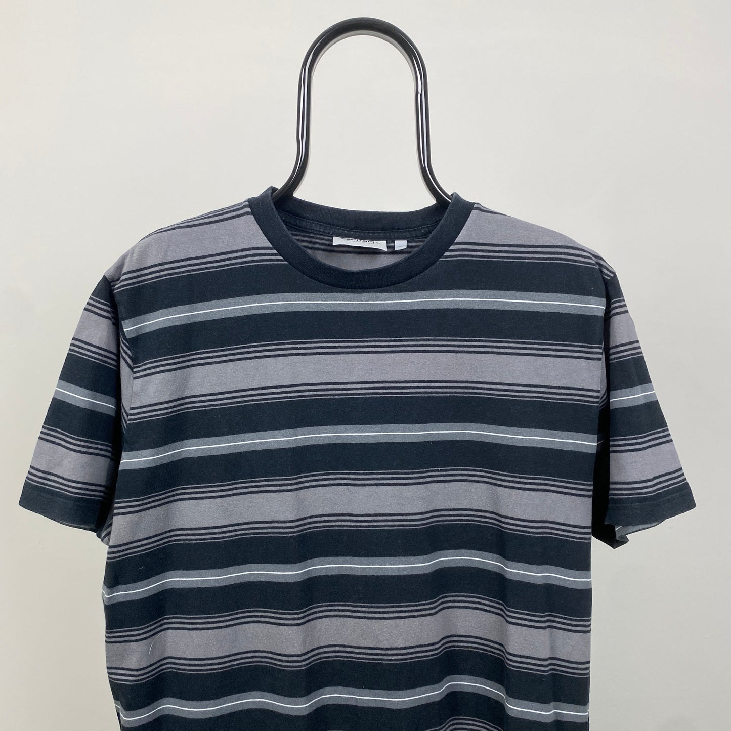 00s Carhartt Striped T-Shirt Black Large