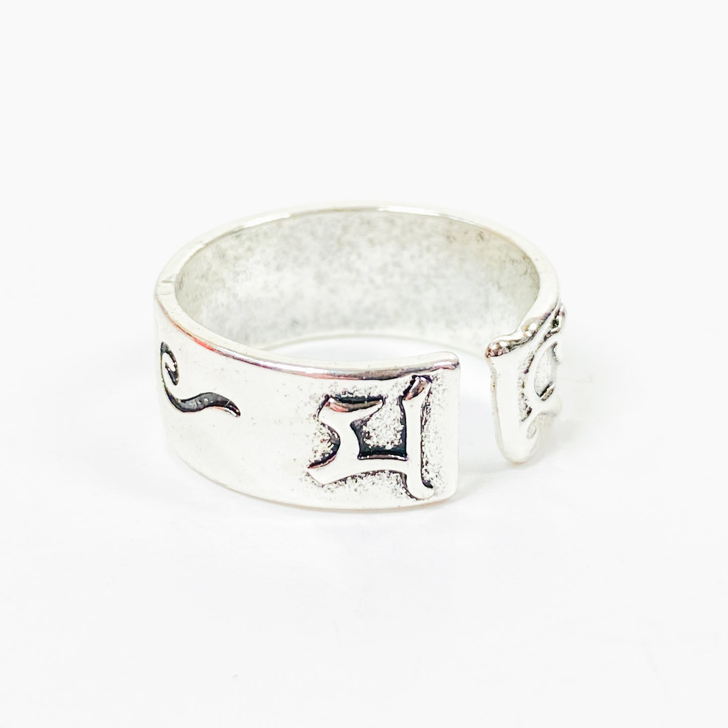 Retro Adjustable Mystic Ring Silver