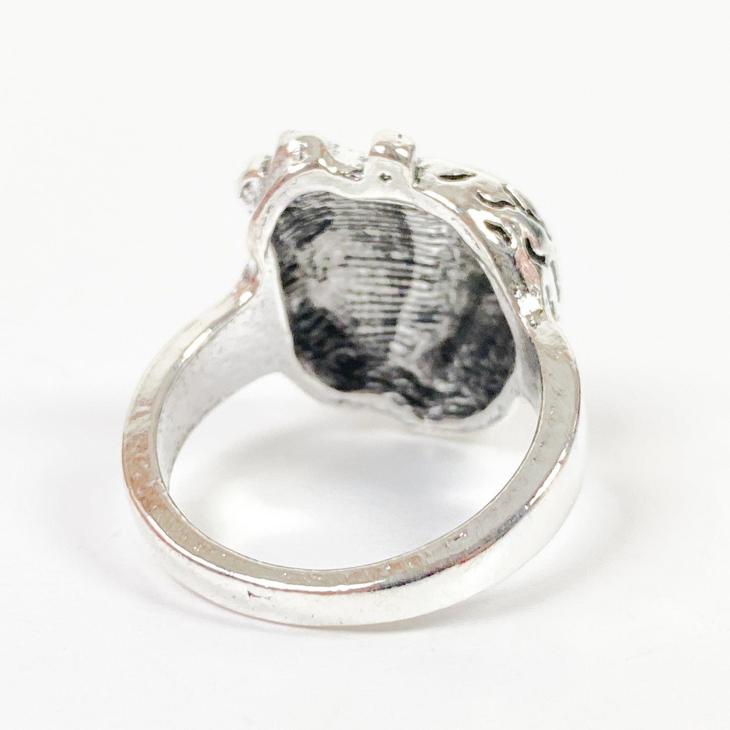 Retro Vintage Brain Ring Silver