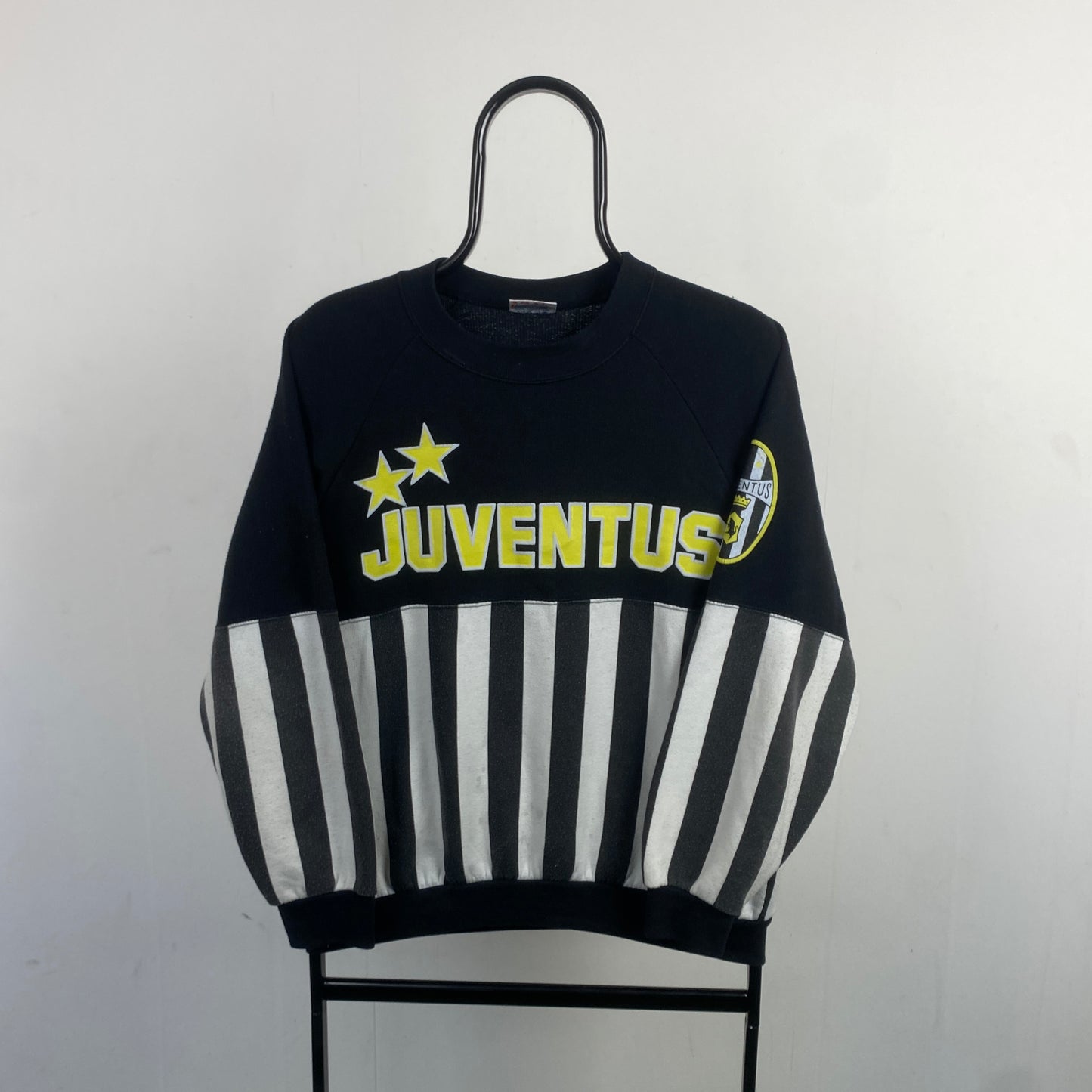 Retro 90s Juventus Sweatshirt Black Medium