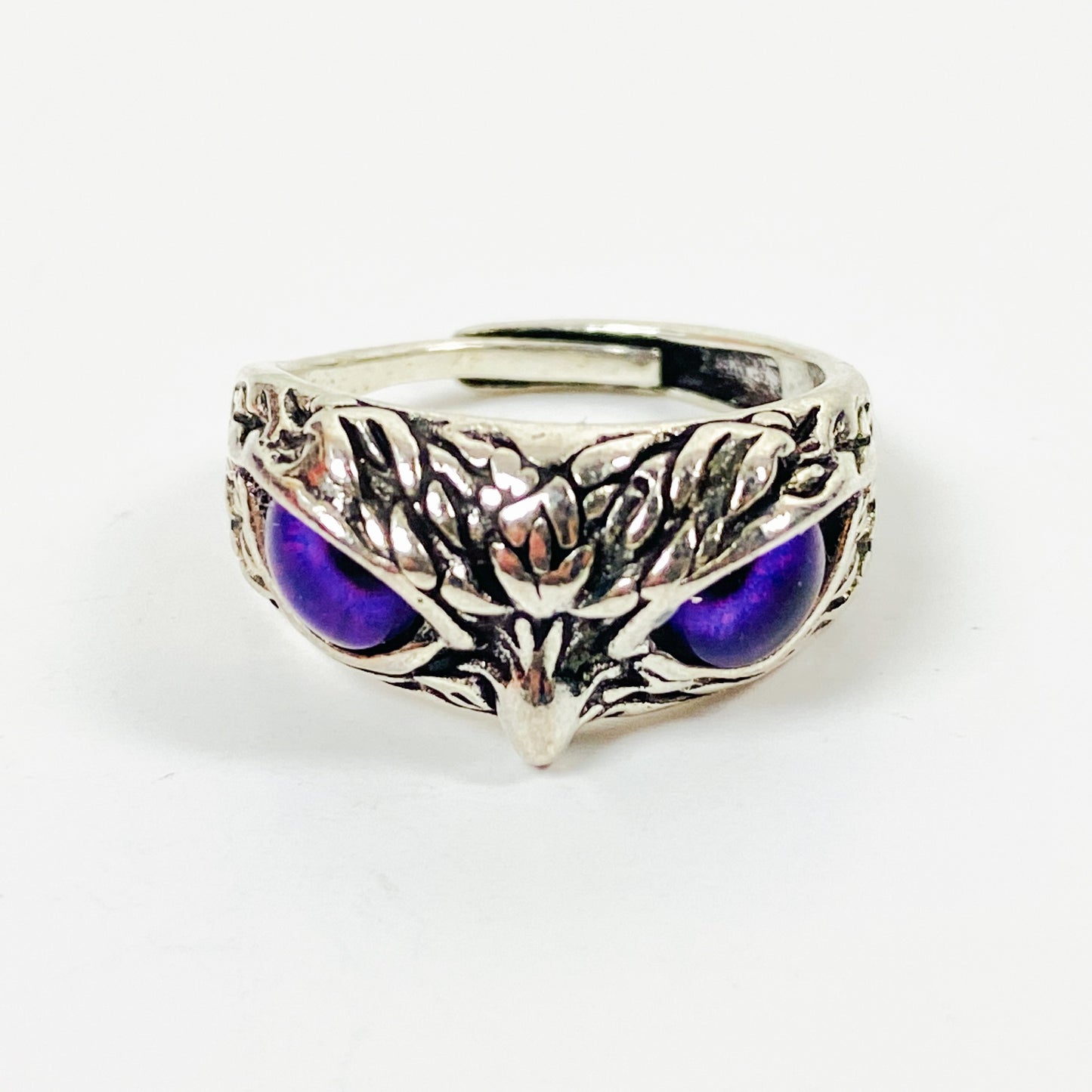 Retro Adjustable Bird Ring Silver