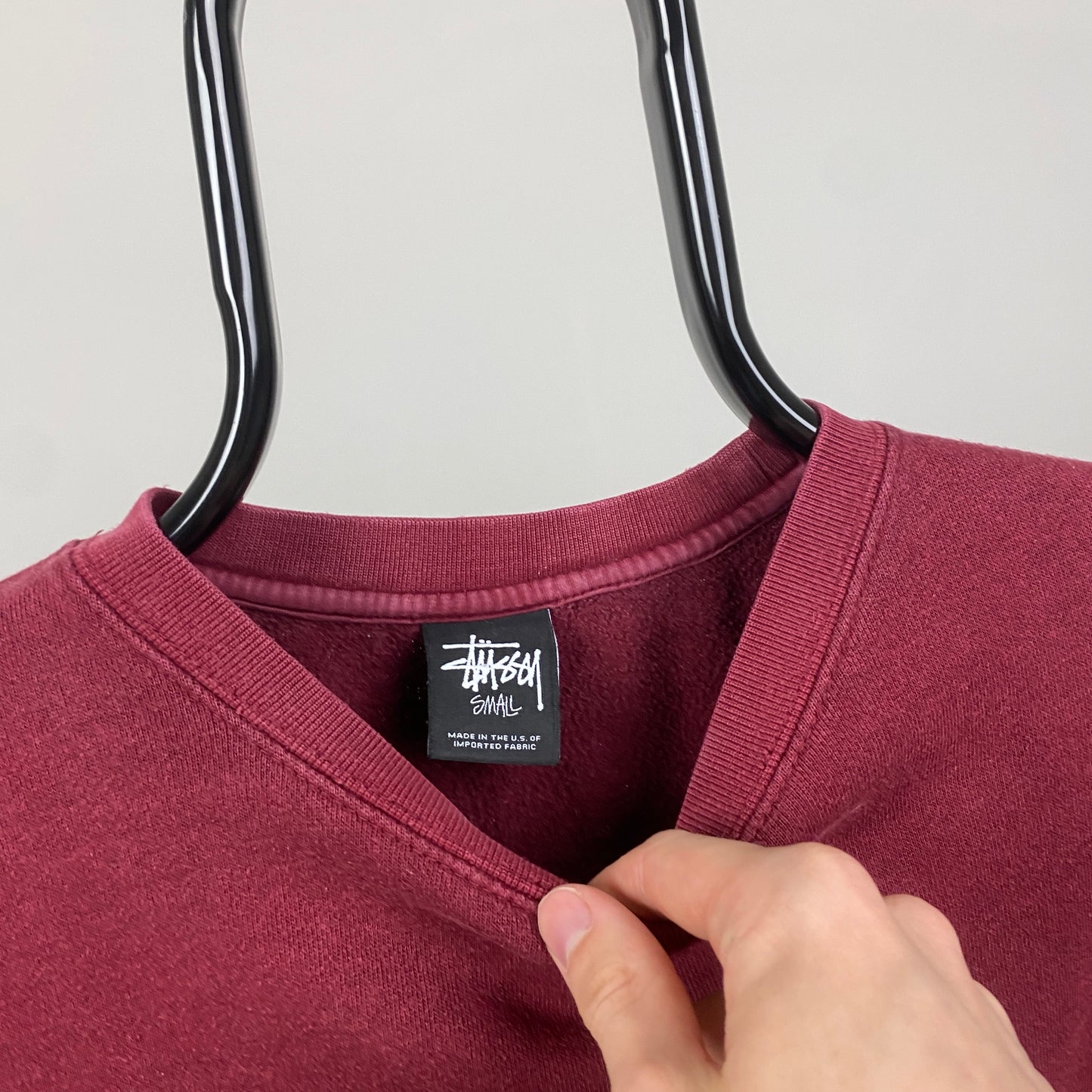 00s Stussy Sweatshirt Red Small