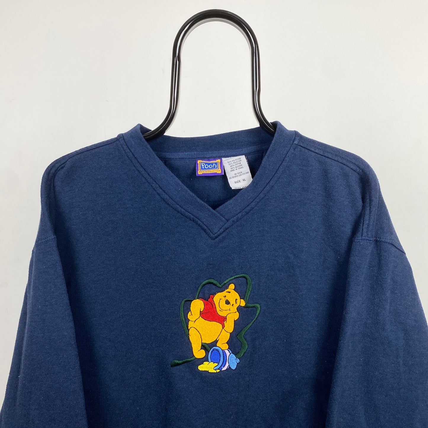 Retro Disney Winnie The Pooh Sweatshirt Blue XL