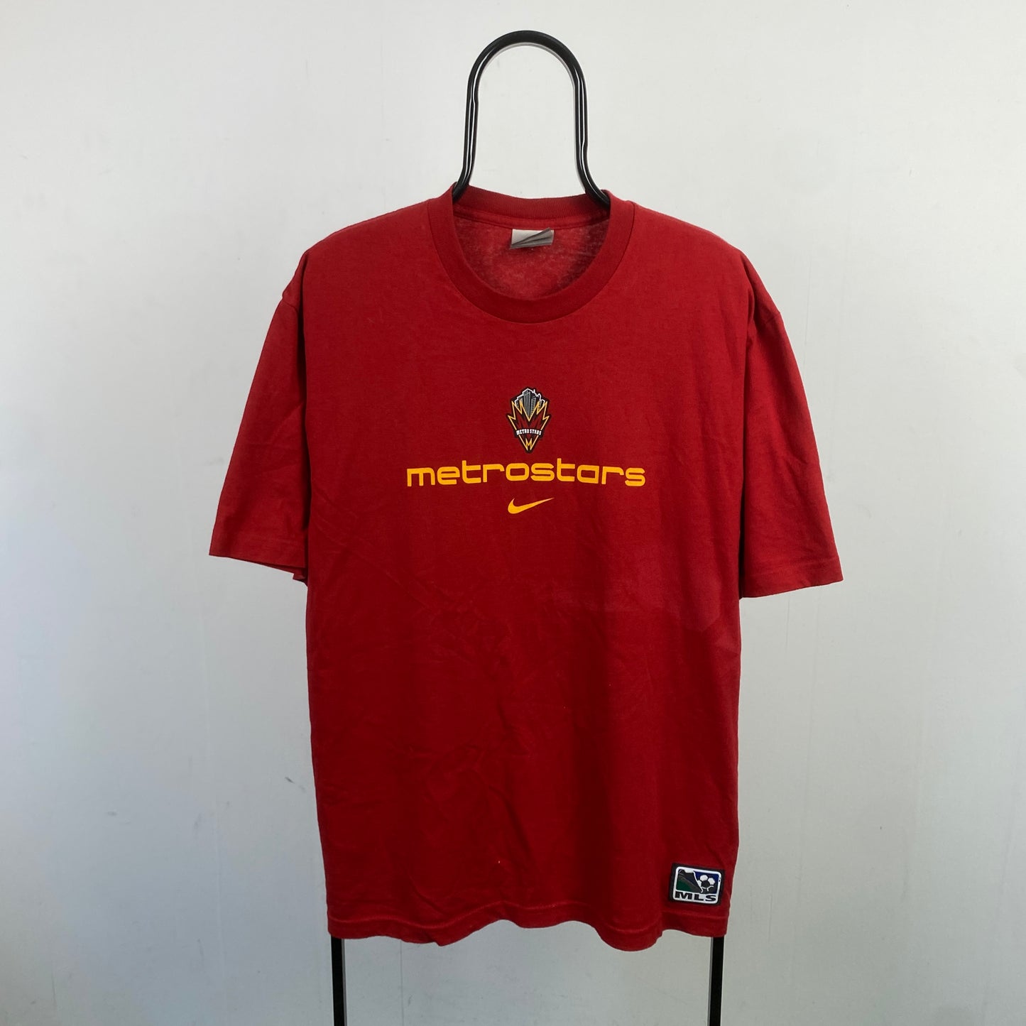 00s Nike Metrostars MLS T-Shirt Red Large