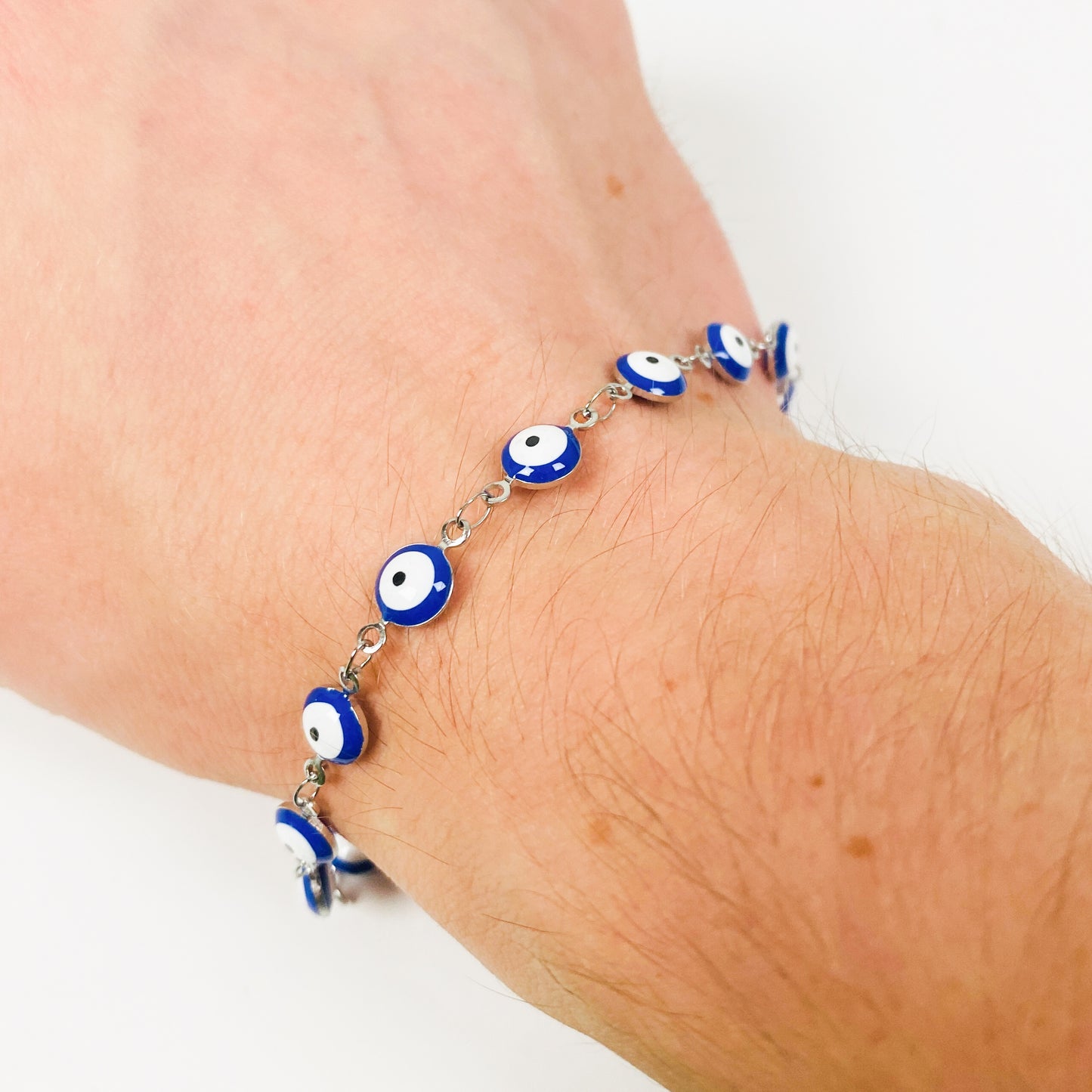 Evil Eye Bracelet Chain .925 Silver