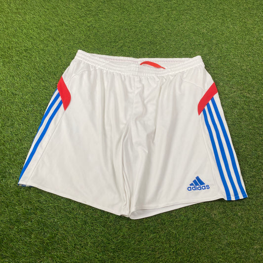 00s Adidas Football Shorts White Large