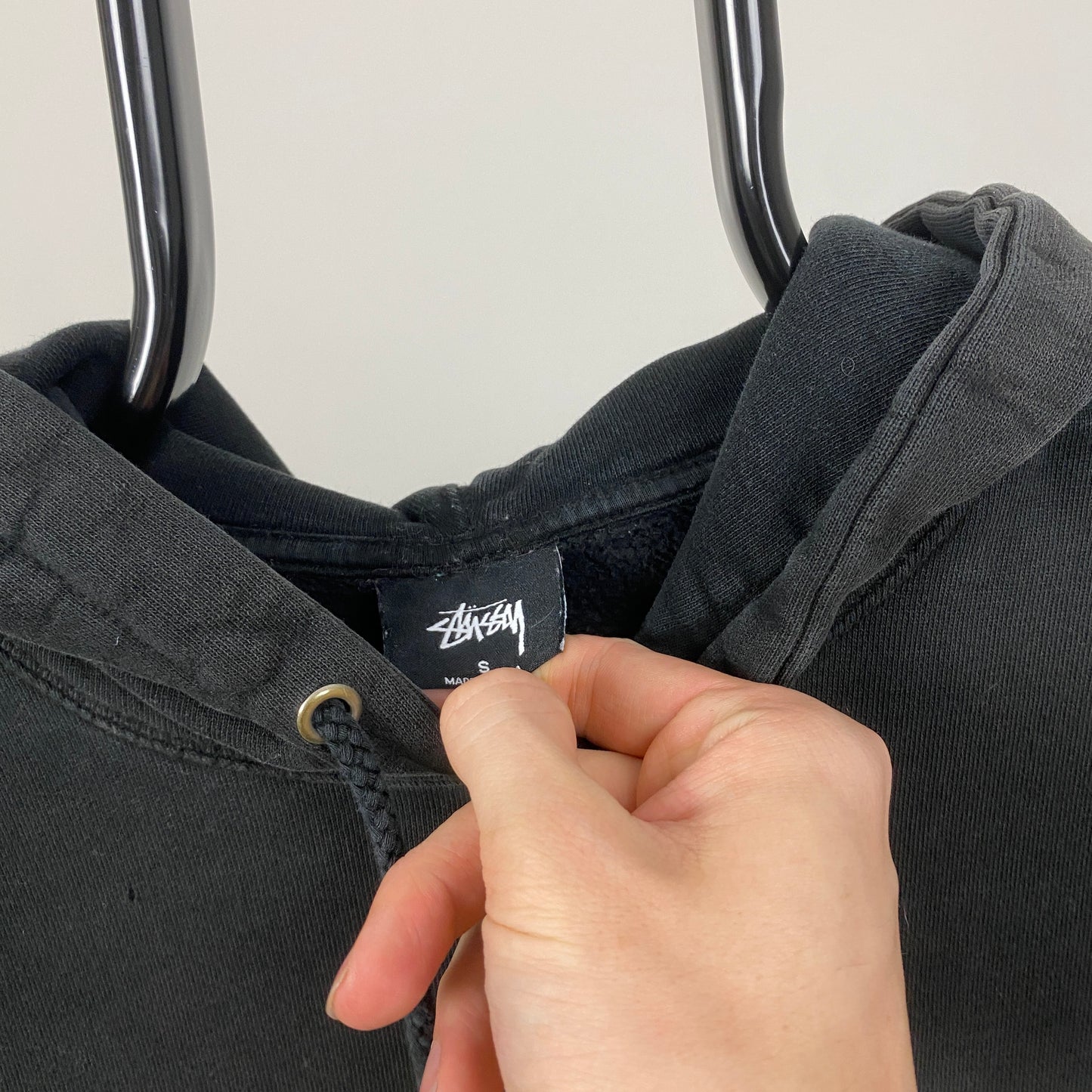 00s Stussy Hoodie Black Small