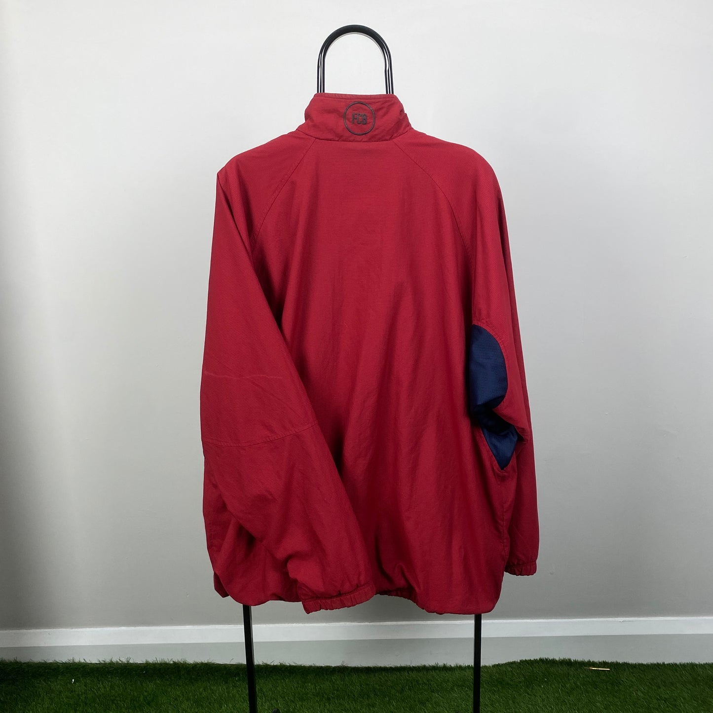 00s Nike Barcelona Reversible Windbreaker Coat Jacket Red XL
