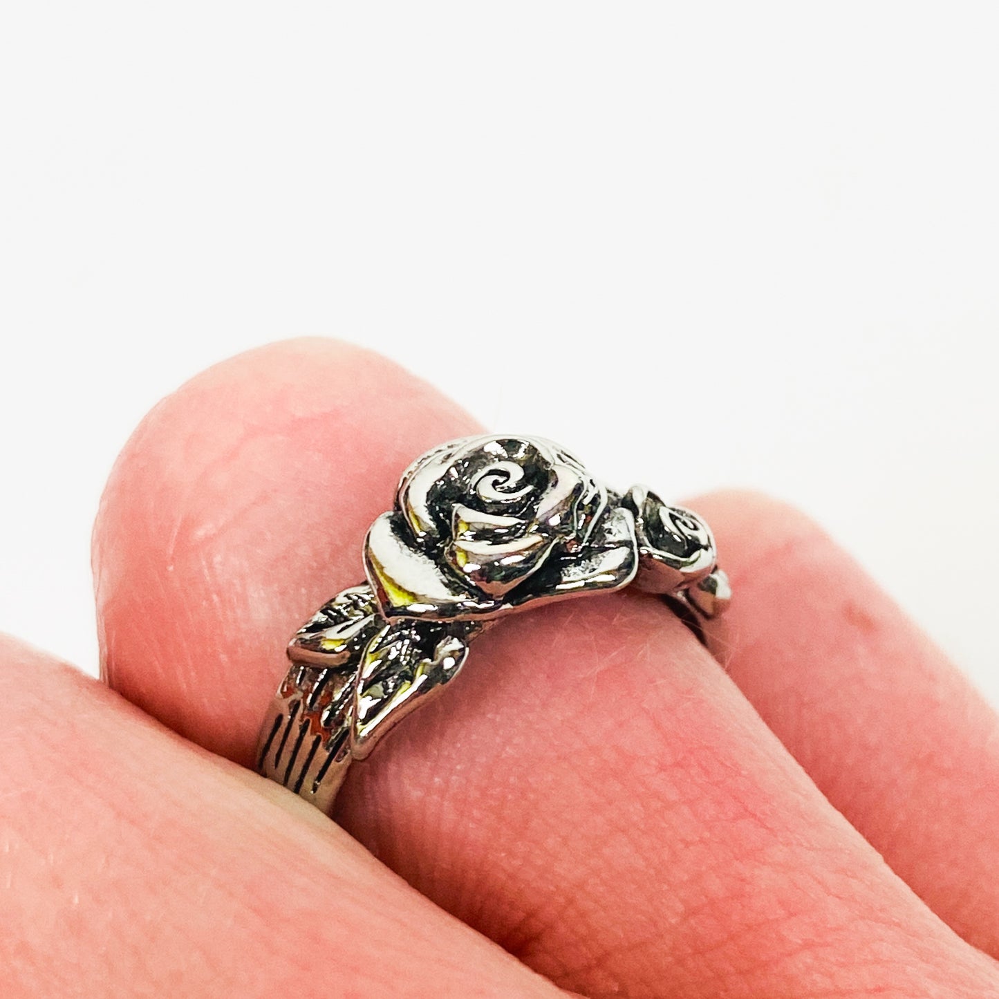 Rose Adjustable Ring Silver