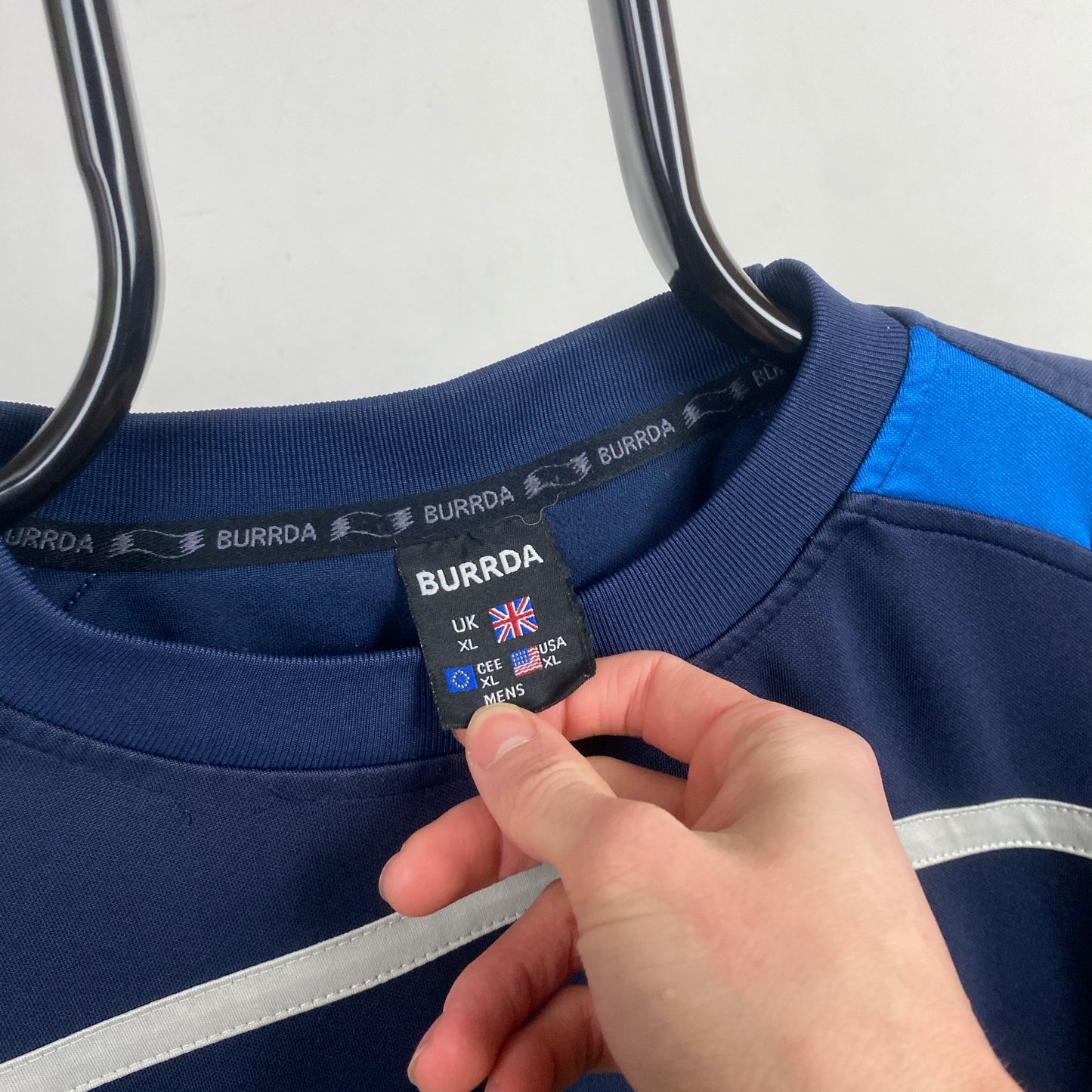 Retro 90s Watford Football Sweatshirt Blue XL