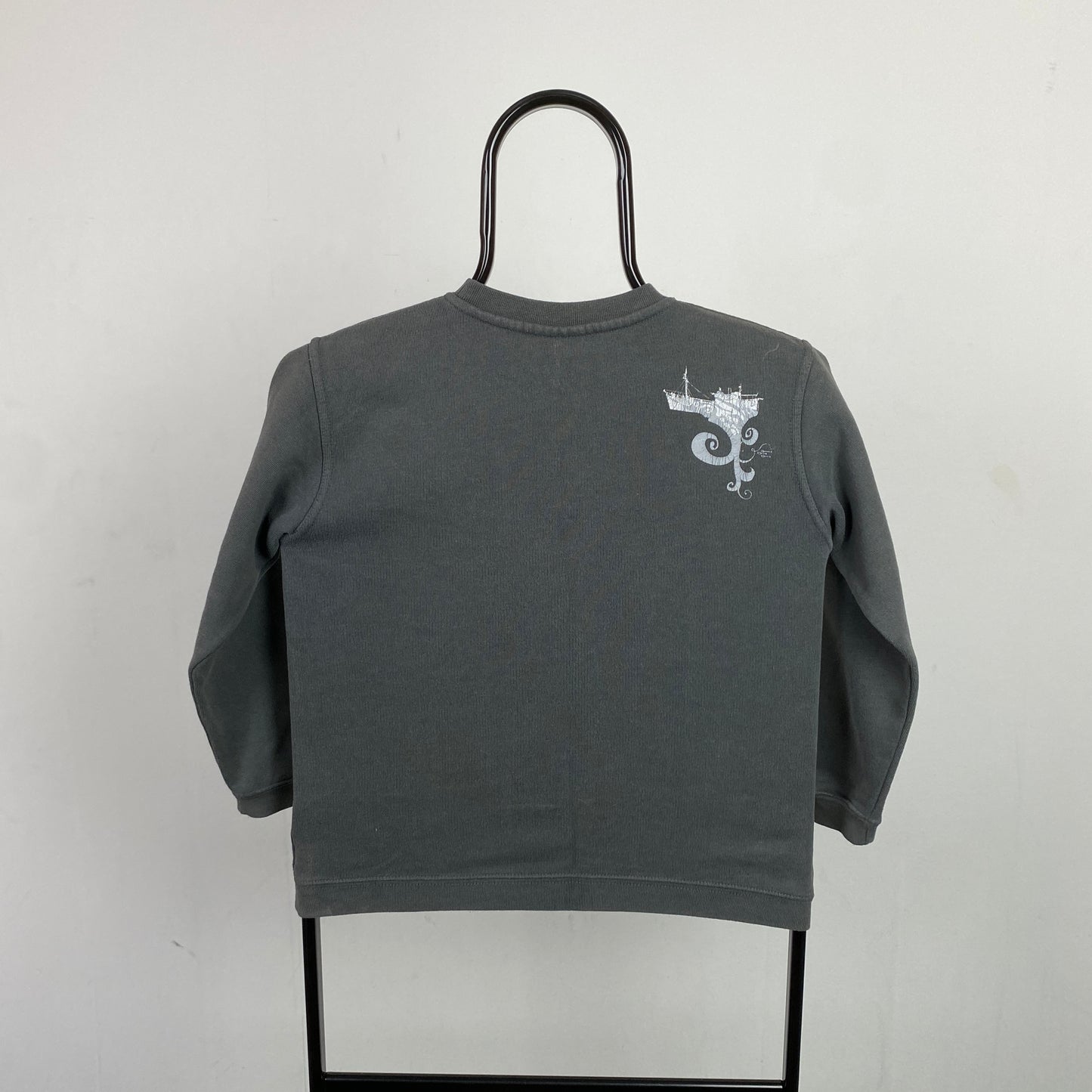 Retro Quiksilver Surf Sweatshirt Grey XS