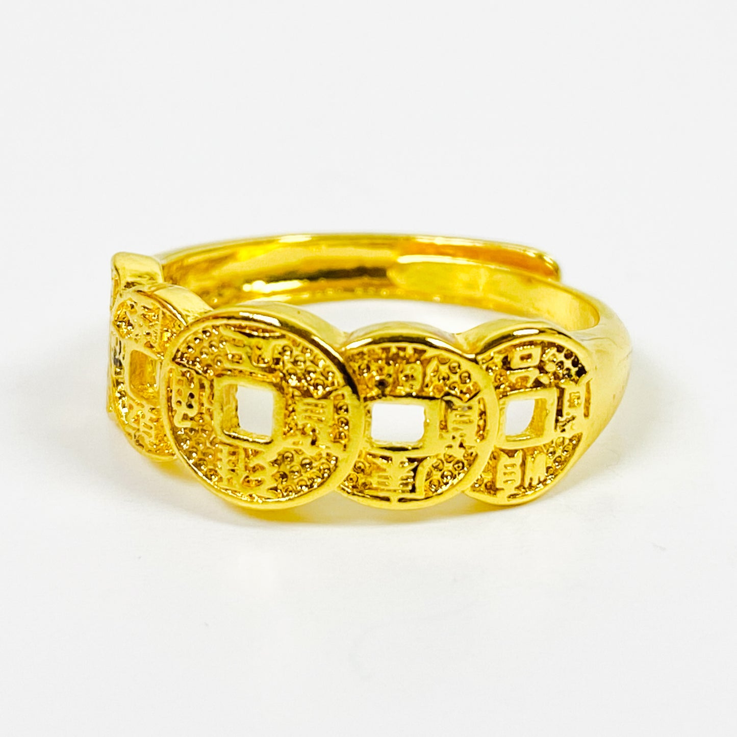 Retro Adjustable Token Ring Gold
