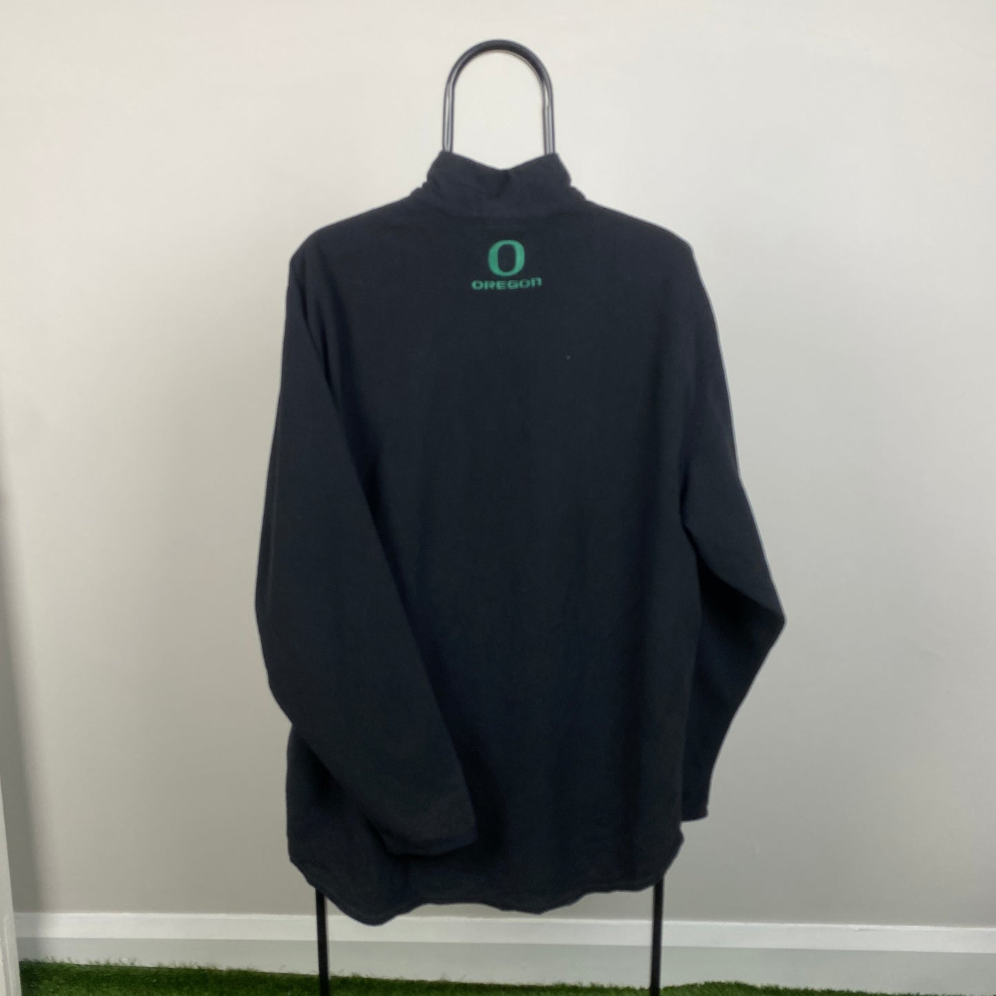 00s Nike Oregon 1/4 Zip Fleece Sweatshirt Black XL