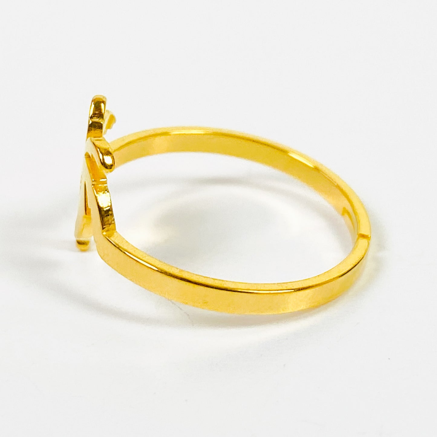 Retro Adjustable Palm Tree Ring Gold