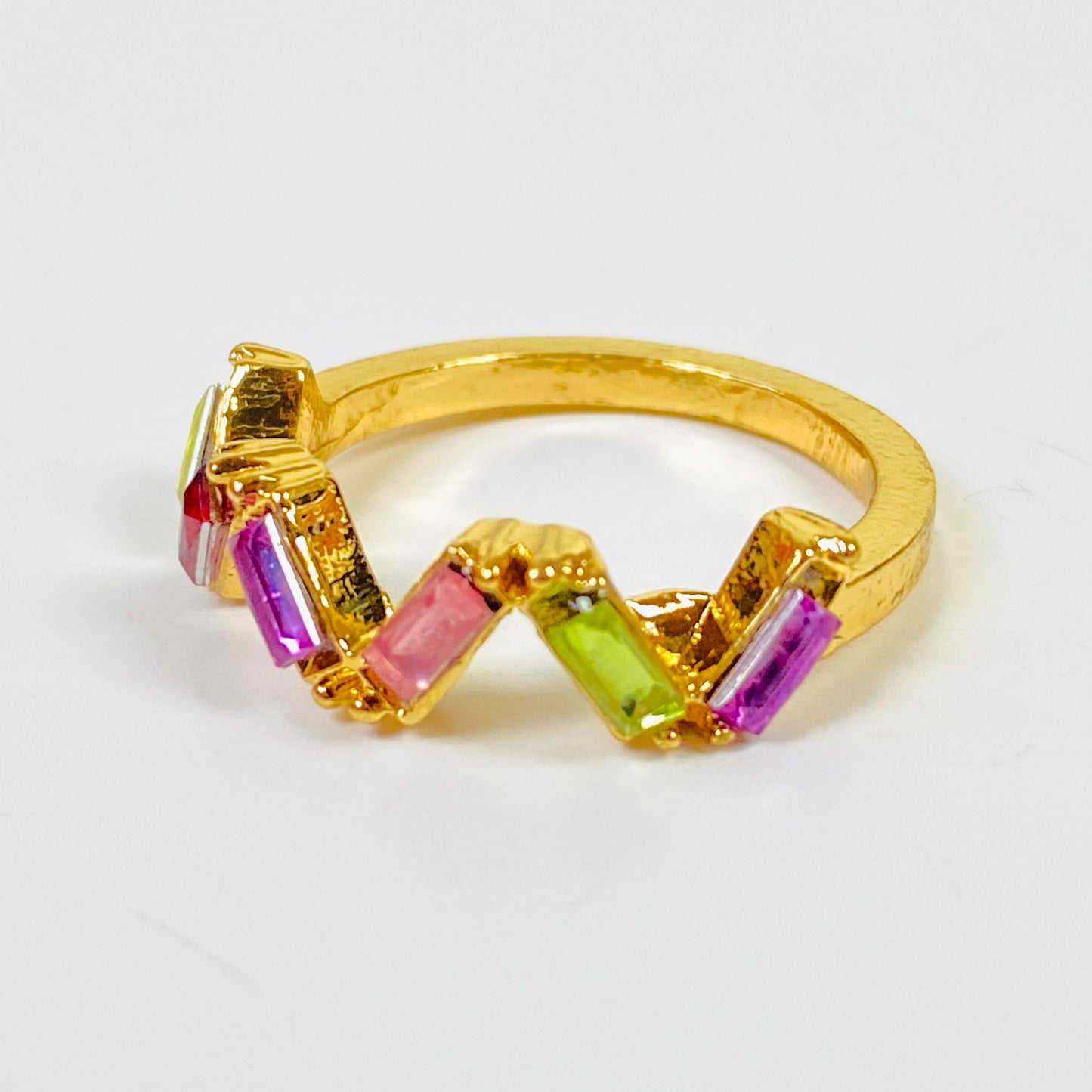 Retro Vintage Gem Ring Gold