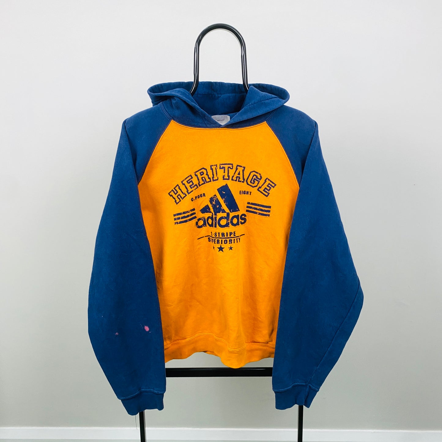 90s Adidas Hoodie Blue Medium
